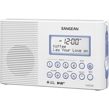 Sangean H-203 DAB+ Wasserdichtes Radio mit DAB+ Digitalradio (DAB) (DAB)