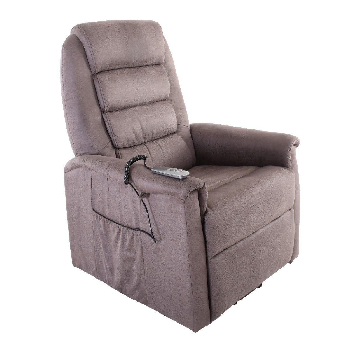 louming TV-Sessel Memmingen, motorische Aufstehhilfe, motorische Relaxfunktion, Geeginget für ein Körpergewicht bis zu 150 Kg braun