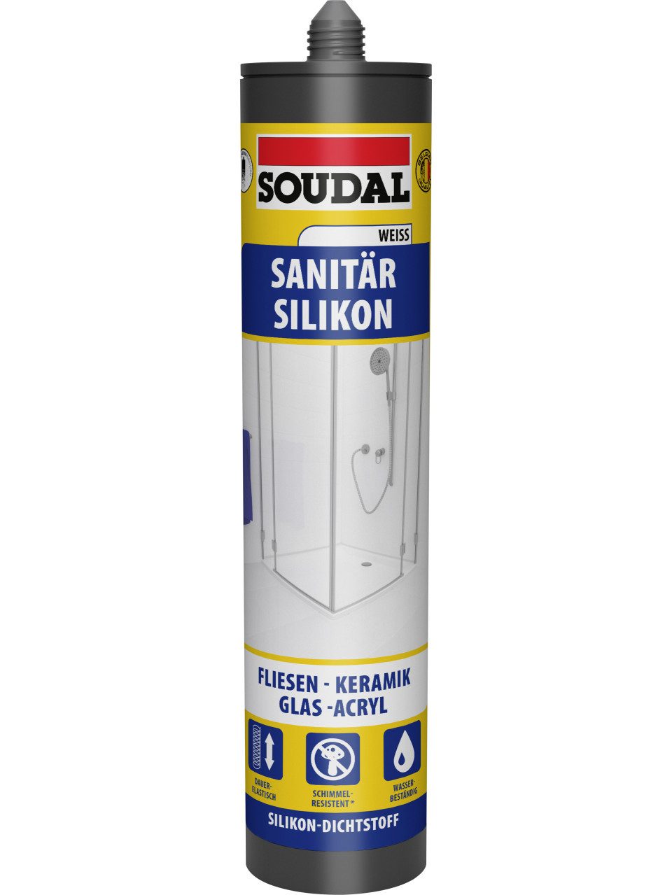SOUDAL Silikon Soudal Sanitär-Silikon weiß 300 ml