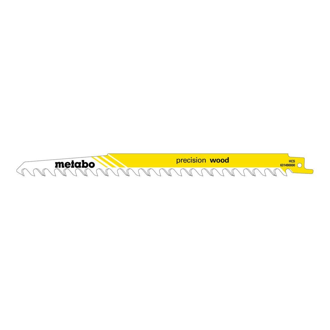 metabo Säbelsäge Metabo 5 Säbelsägeblätter "precision wood" 240 x 1,5 mm, HCS, 8,5 mm