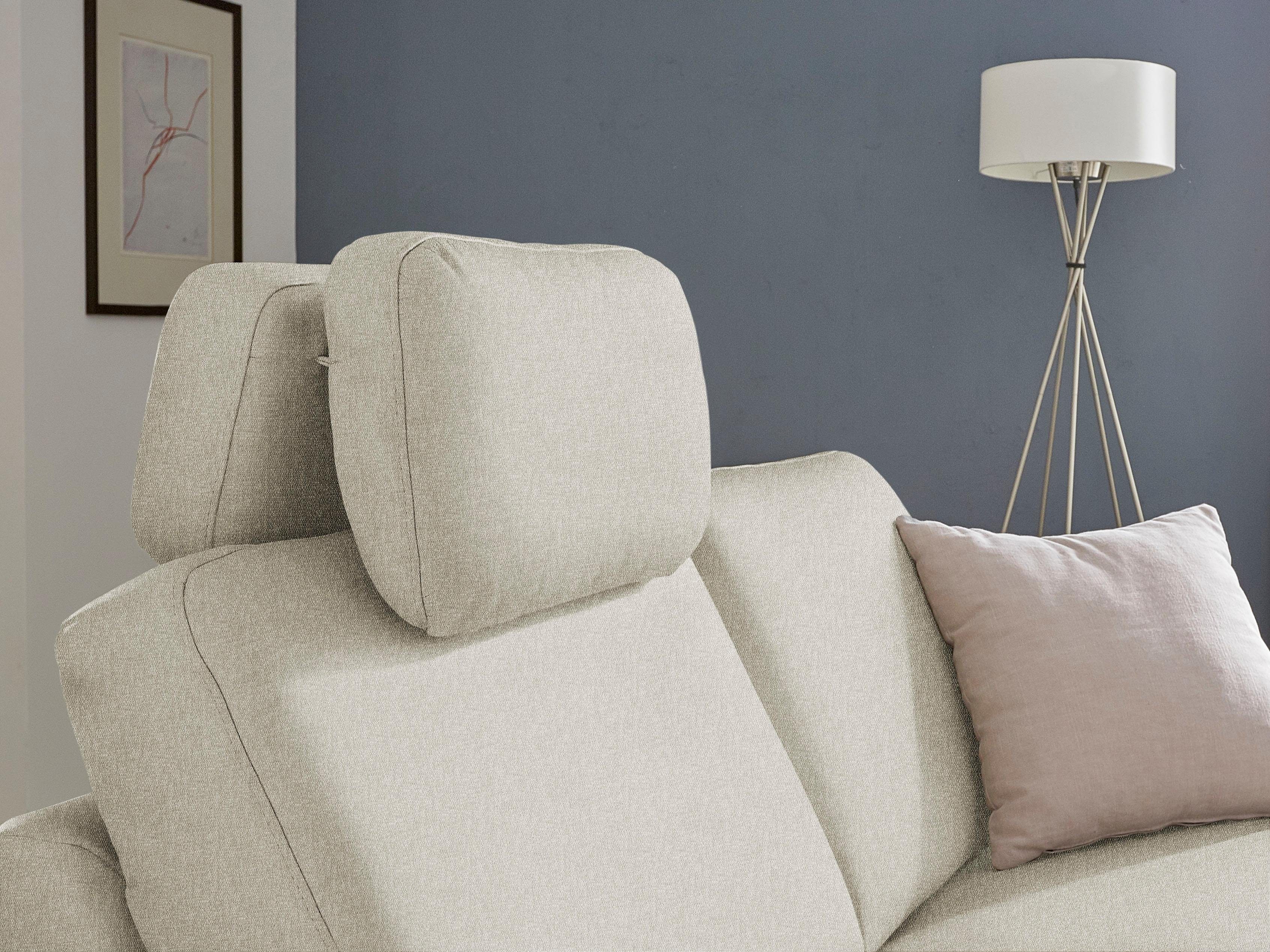 3C Candy Ecksofa Mainau modern und elegant, mit gutem Sitzkomfort, L-Form, wahlweise mit elektrischer Relaxfunktion, Federkern