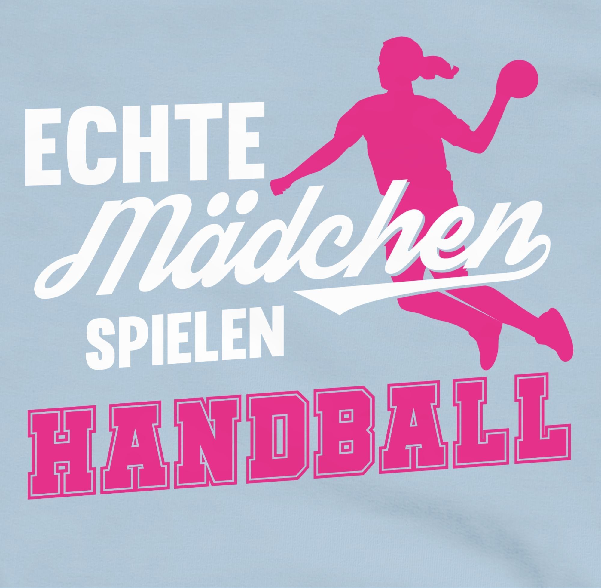 Sport Hellblau weiß 1 Mädchen Echte / Handball spielen Shirtracer Kinder fuchsia Hoodie Kleidung