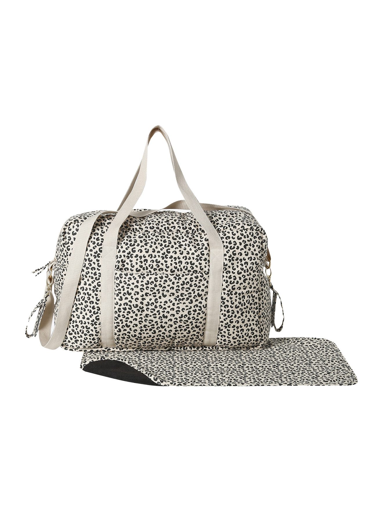 vertbaudet Wickeltasche mit Leopardenmuster, Canvas