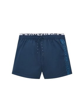 TOM TAILOR Badehose Badeshorts mit Logo-Print