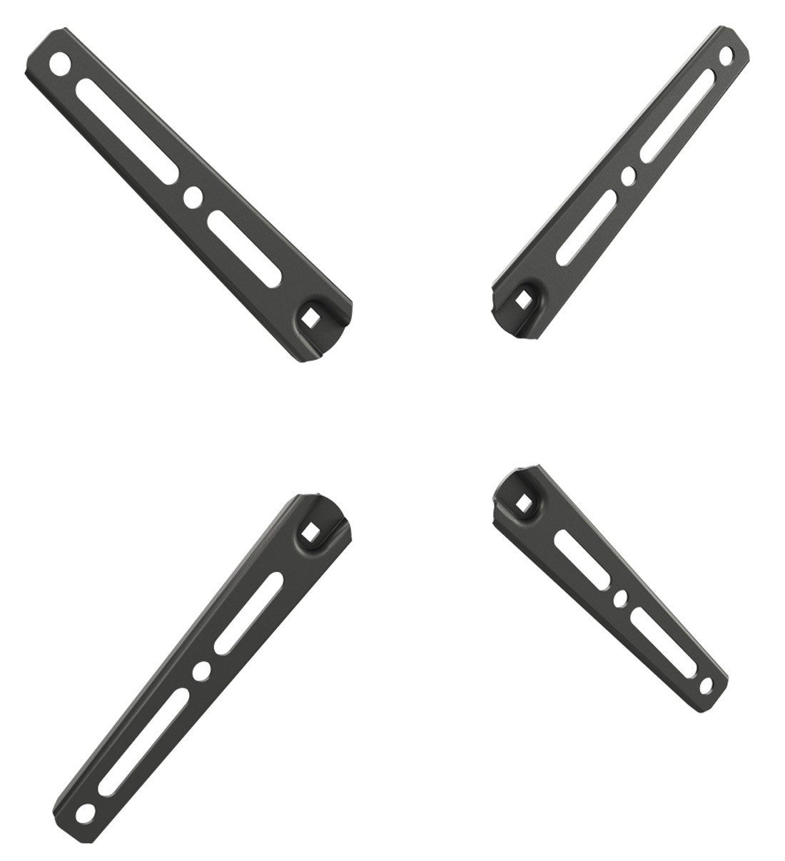RICOO Halterungszubehör VESA Adapter Erweiterung für TV Halterung VA0200, (bis 55 Zoll, VESA 200x200 bis 400x300, 4-tlg., belastbar bis 30kg, für Fernseher 32-55 Zoll, VESA Adapter für TV Wandhalterung Erweiterung 200x200 auf 400x400)