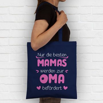 Shirtracer Umhängetasche Nur die besten Mamas werden zur Oma befördert rosa weiß, Oma Geschenk