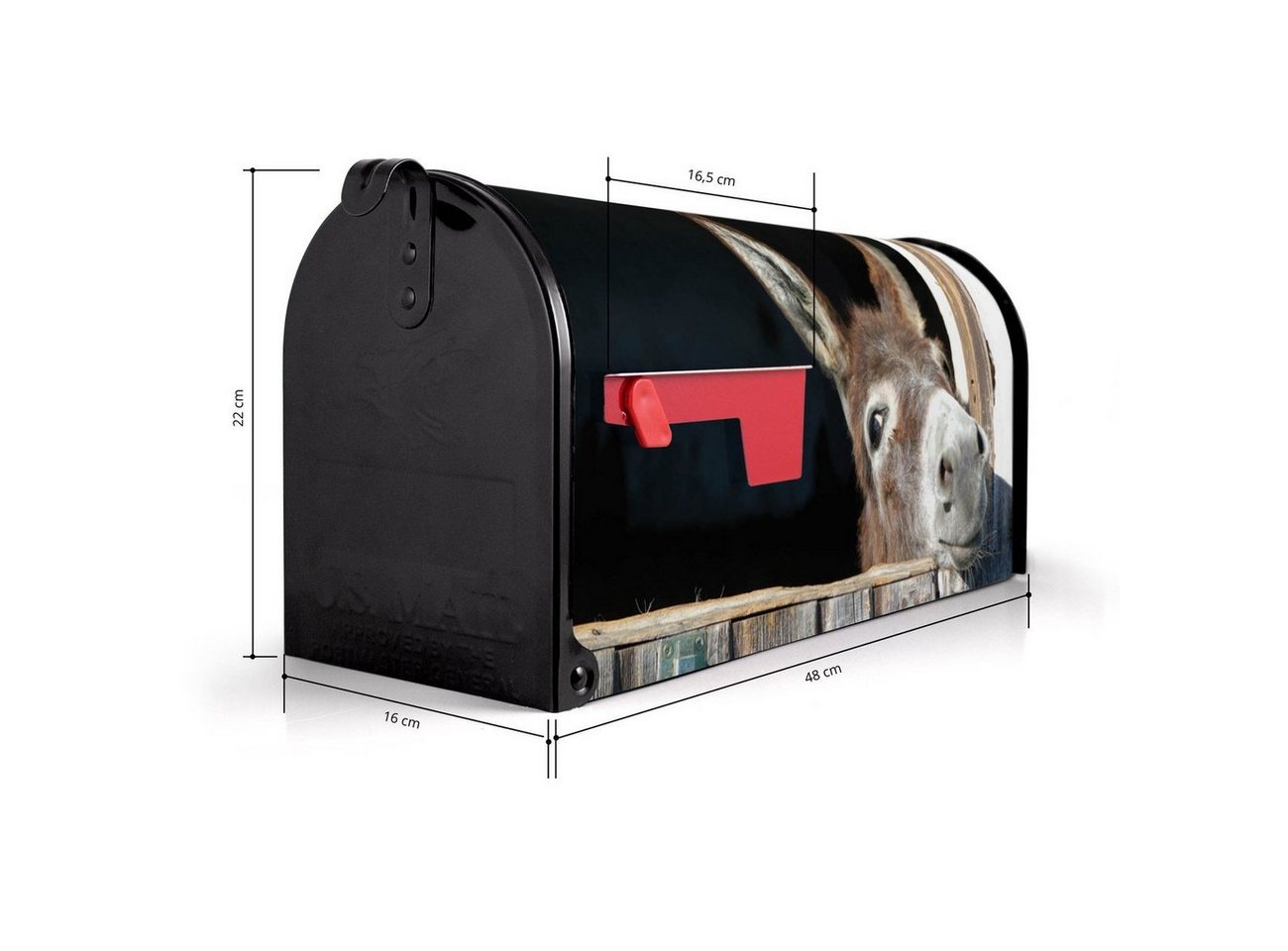 Thumbnail - banjado Amerikanischer Briefkasten Mailbox Nicki (Amerikanischer Briefkasten, original aus Mississippi USA), 22 x 17 x 5...