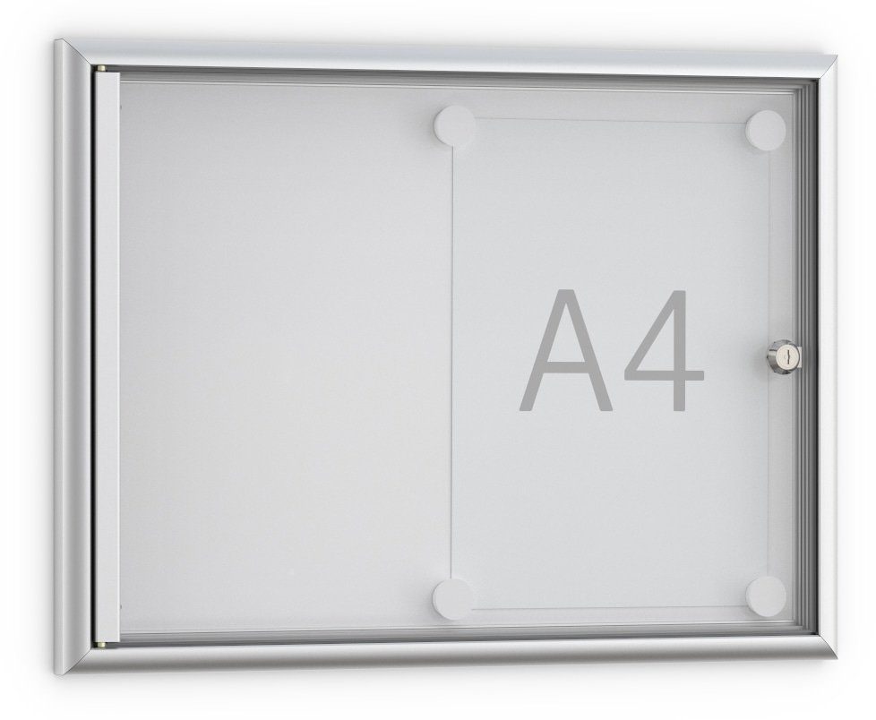 König Werbeanlagen Rahmen Ihre DIN A4-Aushänge in allen Räumen schnell präsentiert: MSK 2 - 2 x DIN A4 - Einseitig - 22 mm Bautiefe - Vitrine