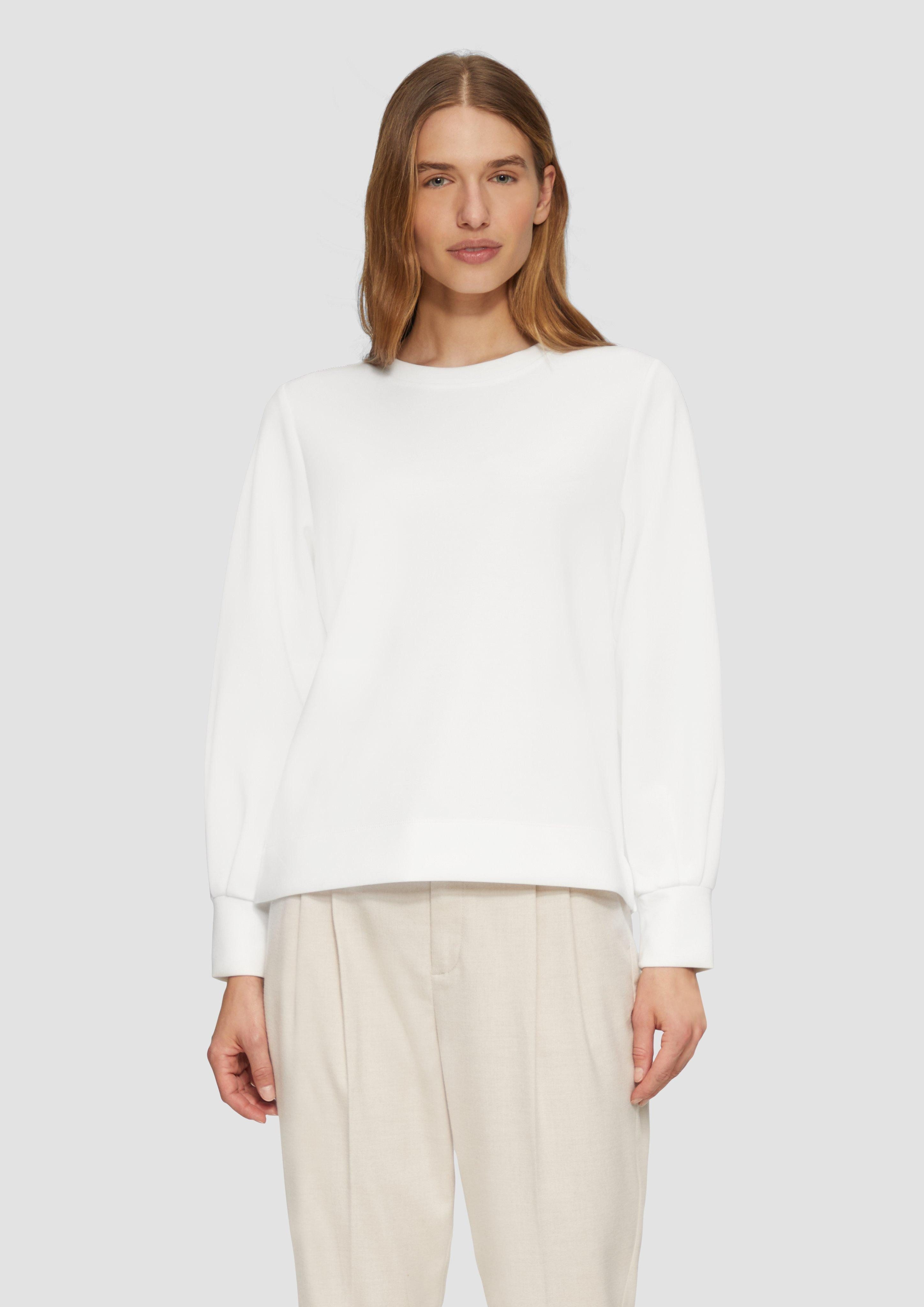 s.Oliver Sweatshirt Scuba-Sweatshirt mit weiten Ärmeln günstig online kaufen