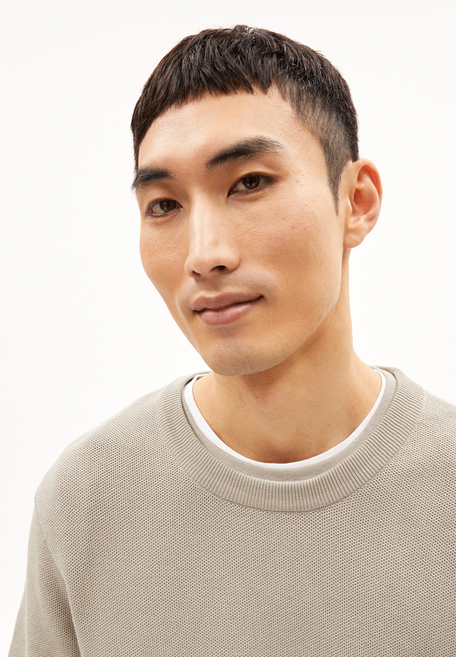 Armedangels Strickpullover ERWAAN T-Shirt Relaxed Fit aus Bio-Baumwolle Relaxed Fit