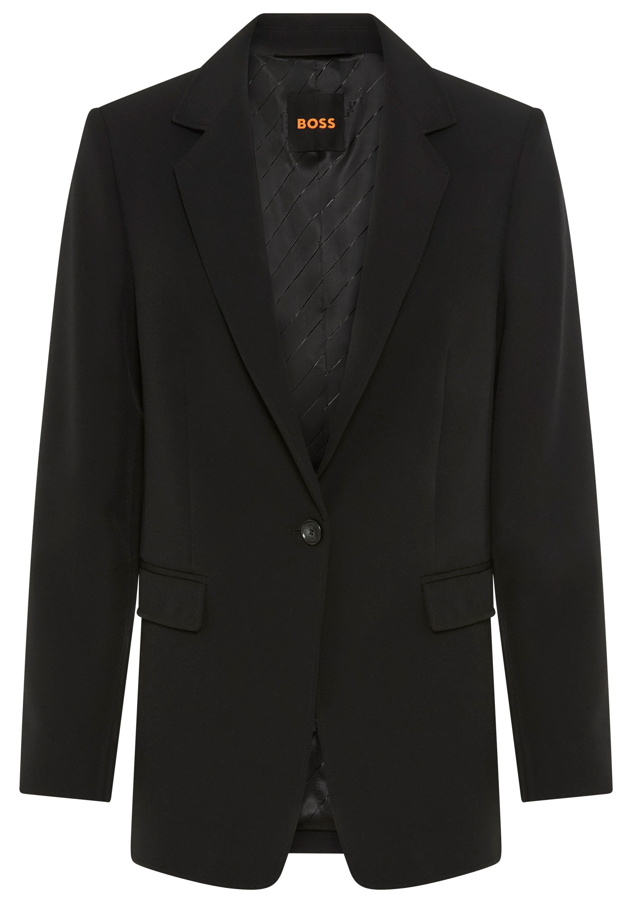 BOSS ORANGE Kurzblazer Jabla Premium Damenmode aus knitterarmem Krepp