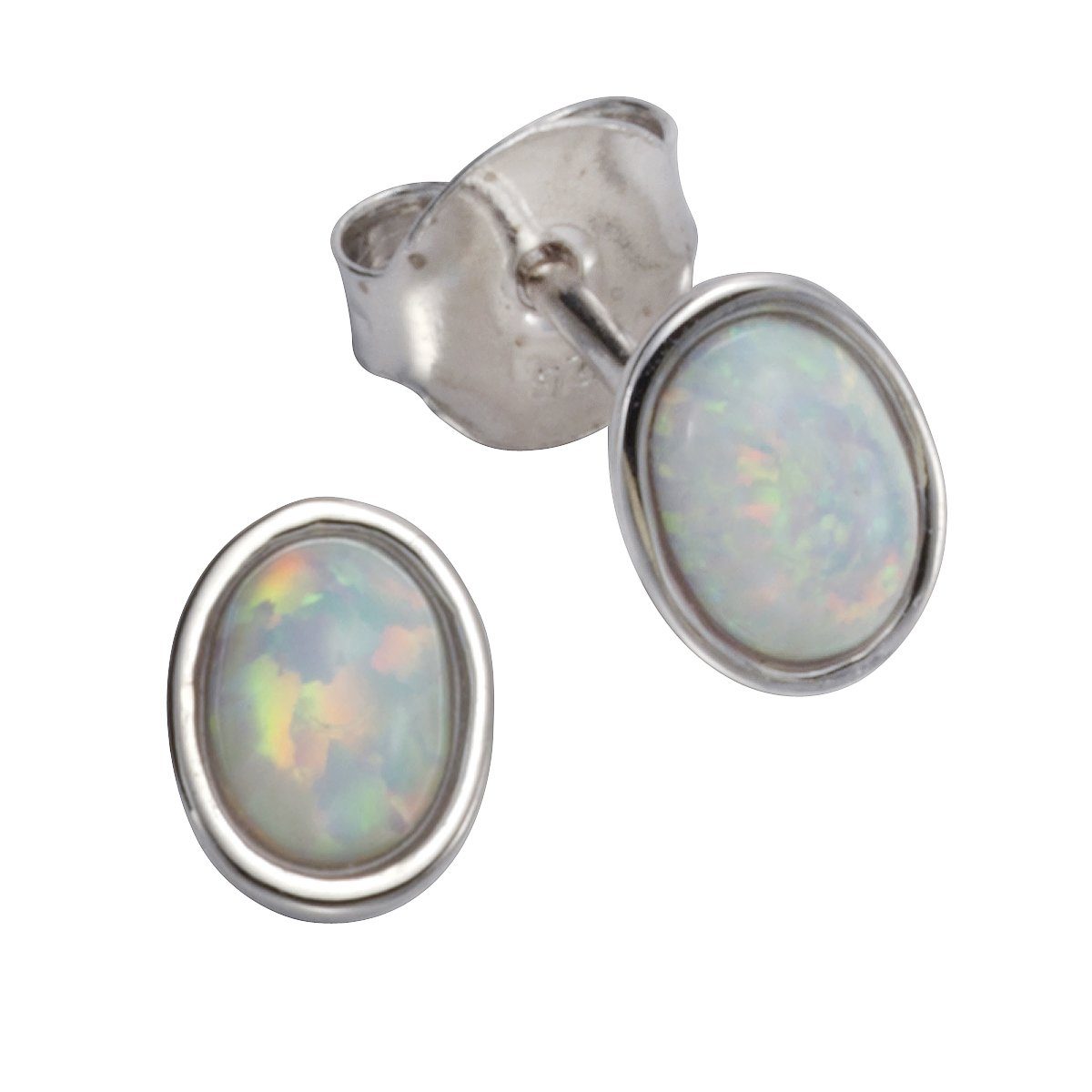 Vivance Paar Ohrstecker 925/- Sterling Silber synth. Opal