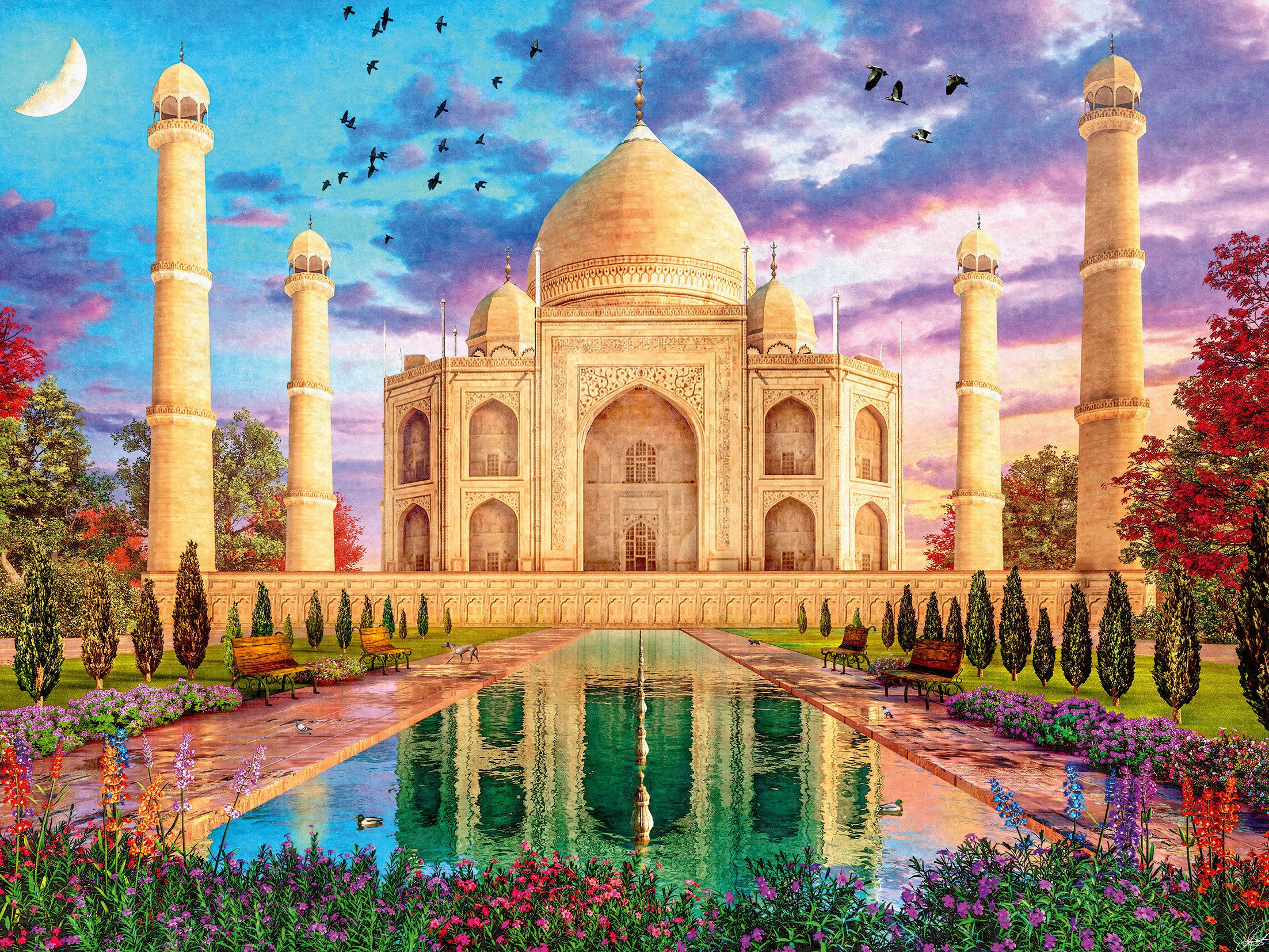 Ravensburger Puzzle Bezauberndes Taj Mahal, 1500 Puzzleteile, Made in Germa günstig online kaufen