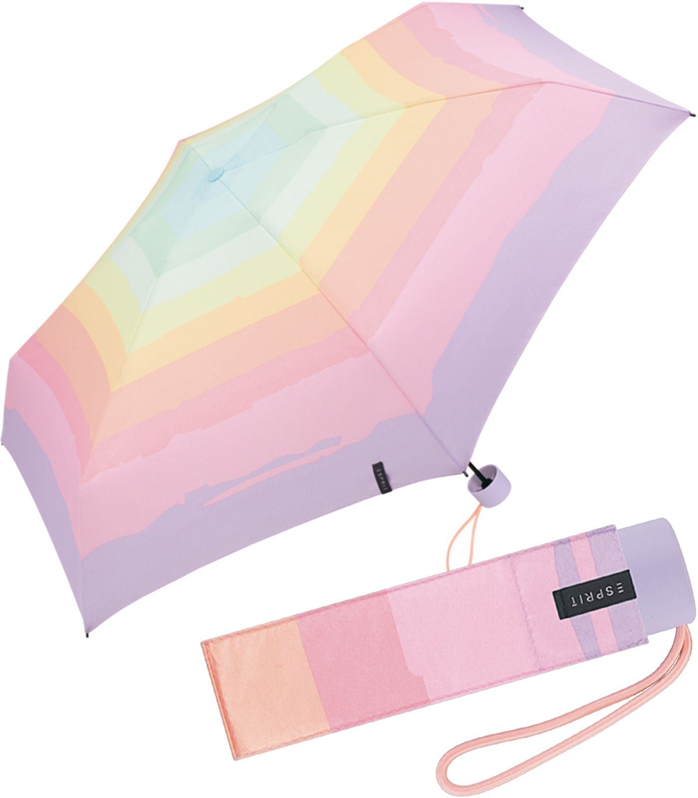 Esprit Taschenregenschirm »Damen Super Mini Regenschirm Petito Rainbow  Dawn«, winzig online kaufen | OTTO
