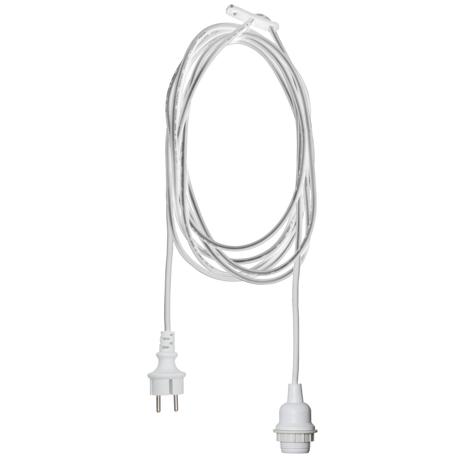 STAR TRADING Hängeleuchte Kabel mit E27 Lampenfassung für Lampenschirme/Hängeleuchten 5m Außen