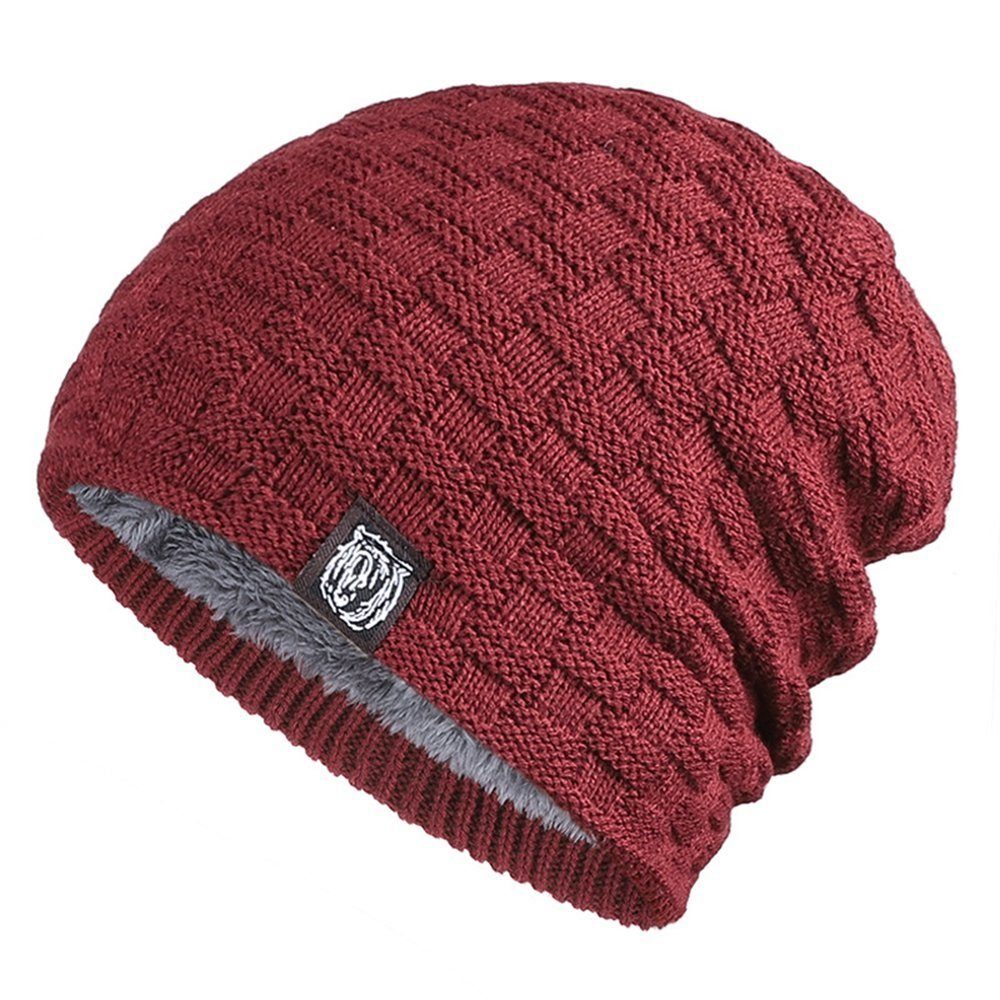 Coonoor Strickmütze Warm Gefütterte Wintermütze Strickmütze günstig online kaufen