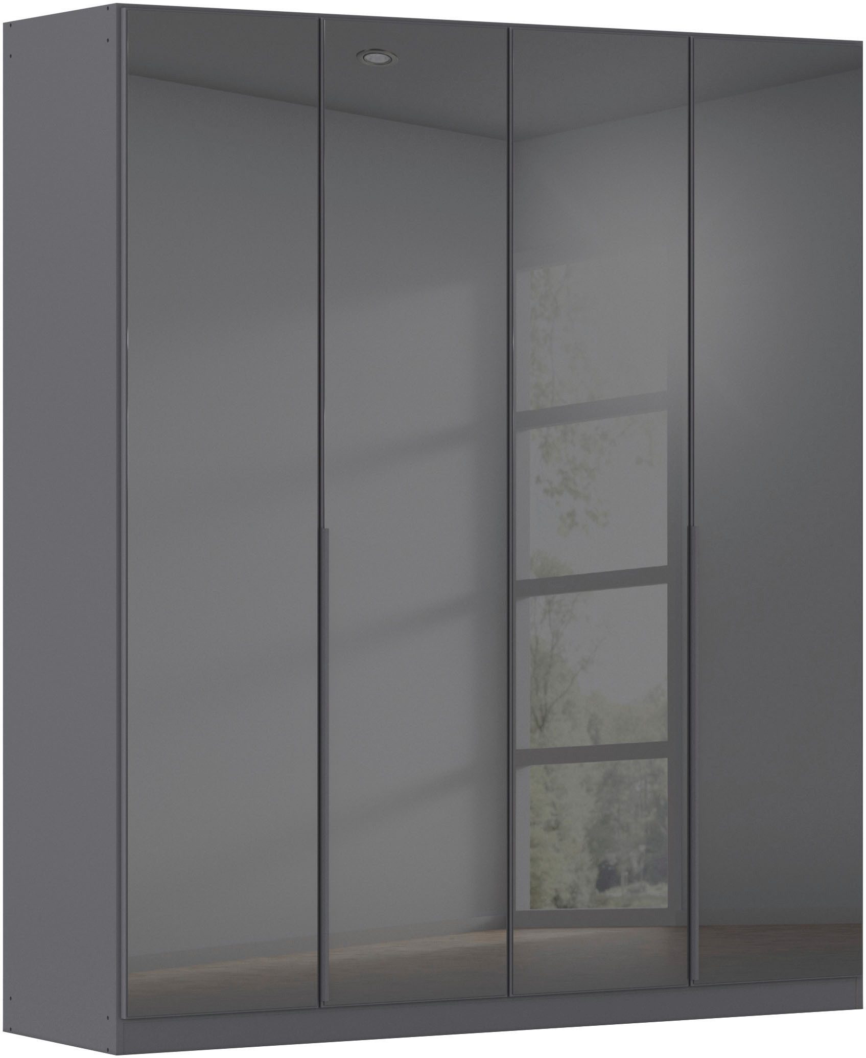 OTTO home Drehtürenschrank Kleiderschrank Kleiderschränke Schrank Garderobe AGORDO mit Glasfront (in zwei Griff-Farben, Breiten 91-405 cm) durchdachte Innenausstattung, in 8 Breiten und 2 Höhen MADE IN GERMANY