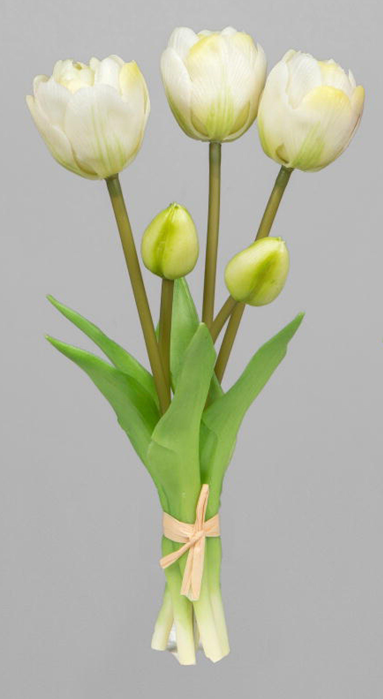 Kunstblume formano Kunstblume Tulpenbündel, weiß, 5 Stück, Kunstpflanze, formano, Höhe 60 cm
