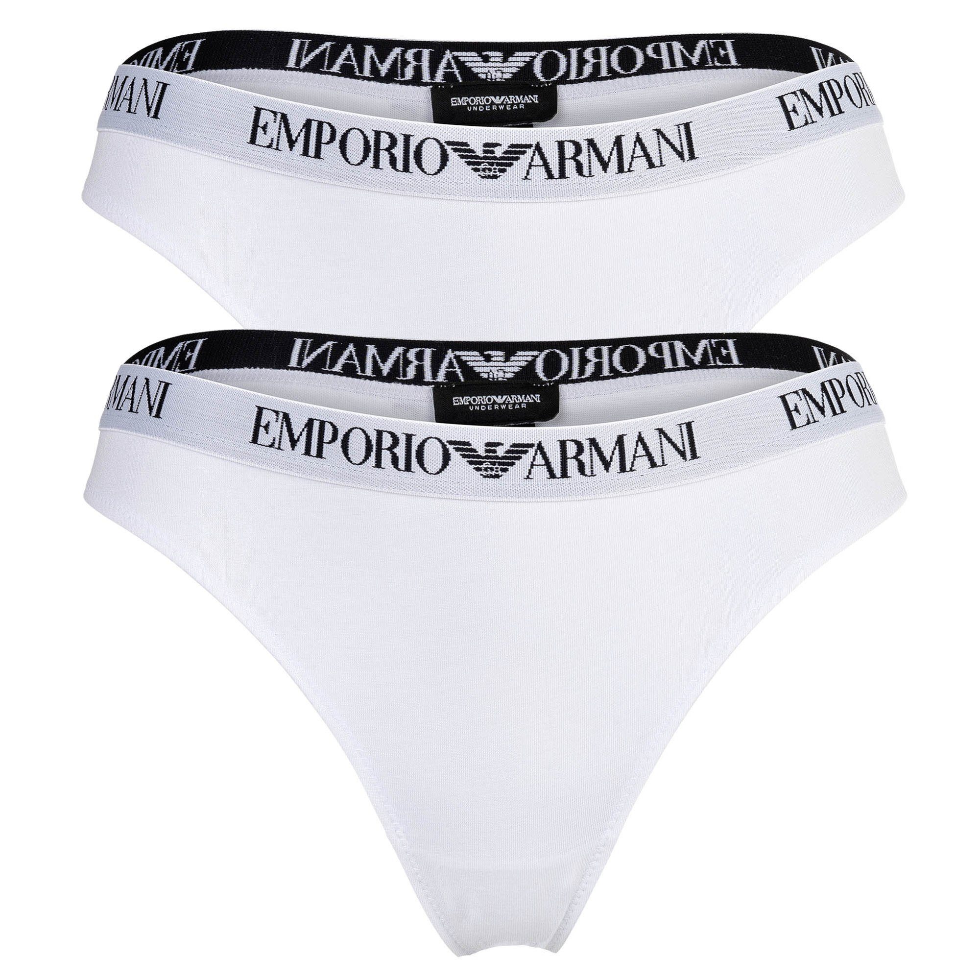 Emporio Armani String Damen String 2er Pack Baumwolle ESSENTIAL COTTON (Packung, 2er Pack)