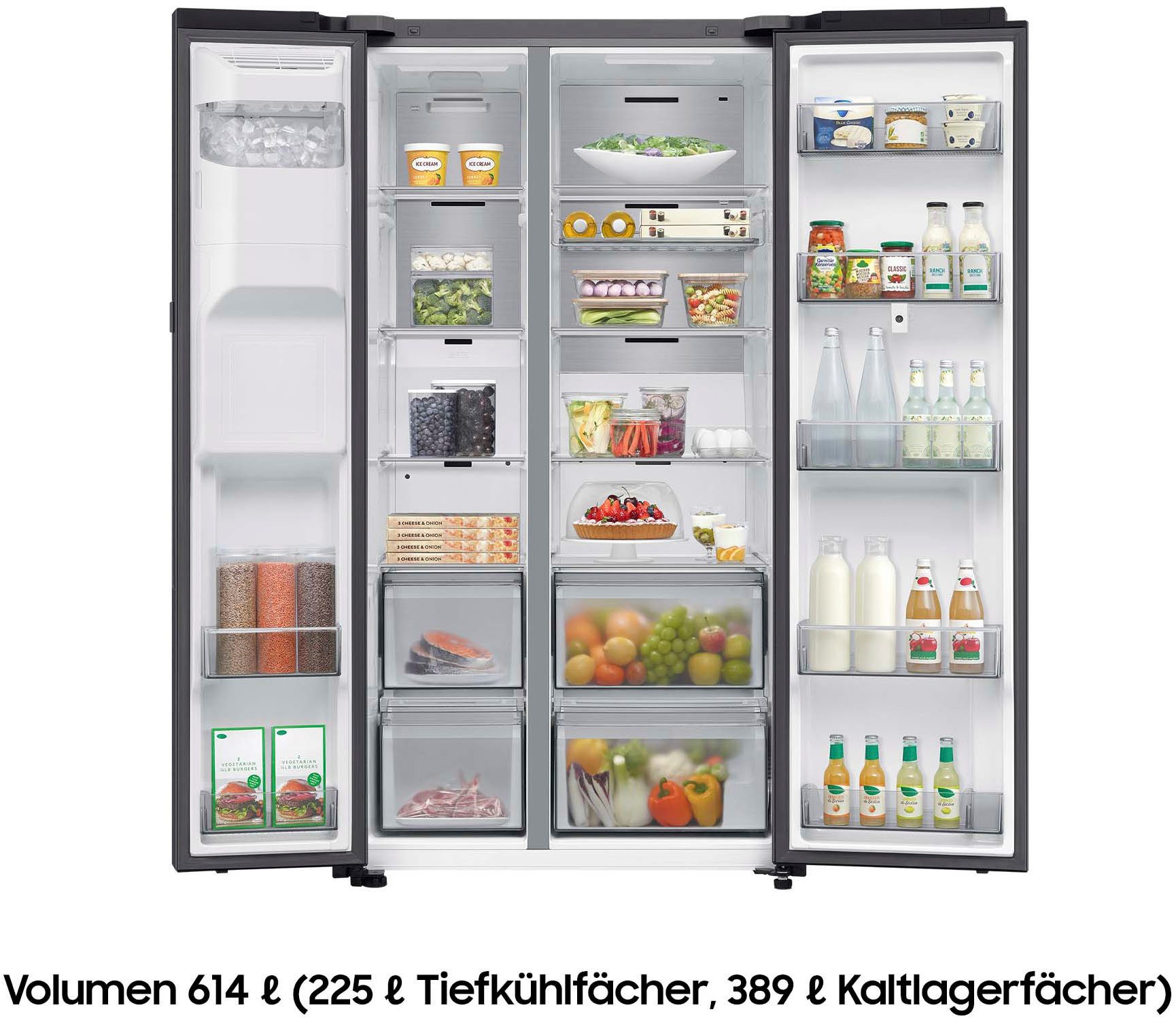 Samsung Side-by-Side RS97F RS90F66BEFEF, 178 cm hoch, 91,2 cm breit
