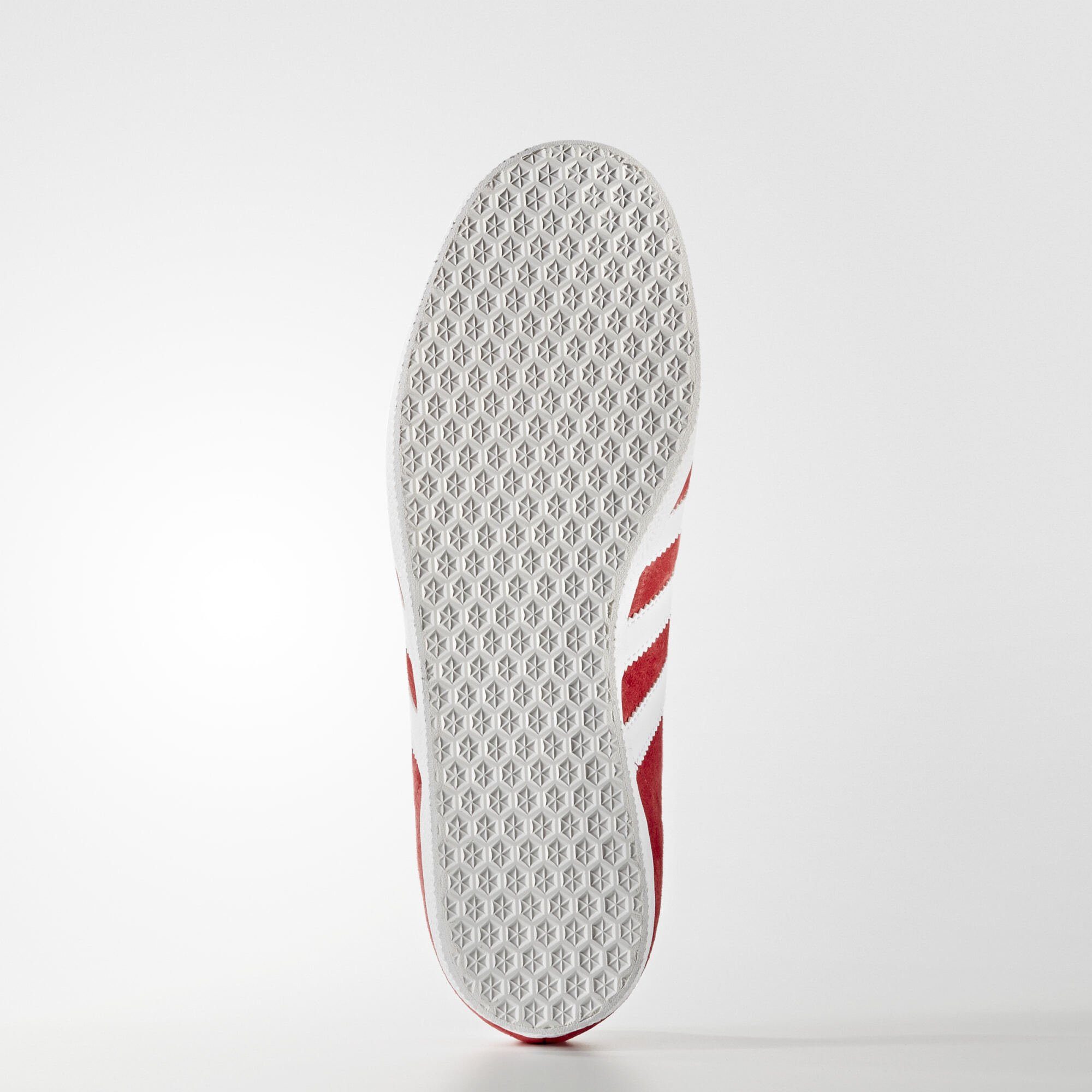 Red adidas SCHUH Originals Metallic / White / GAZELLE Gold Power Sneaker