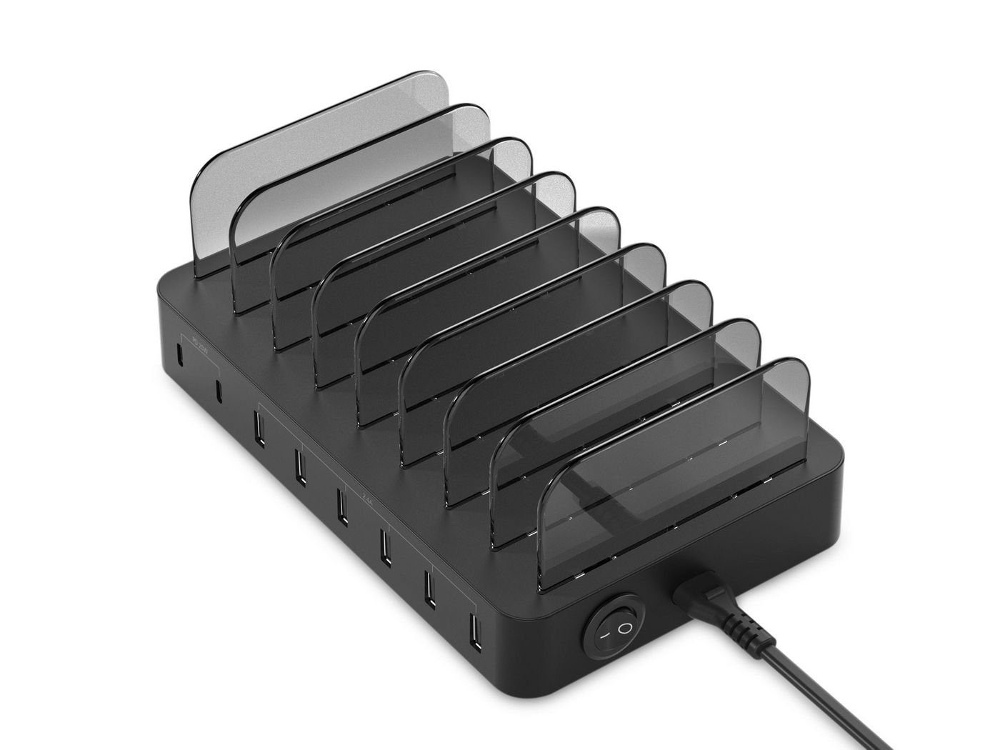 Conceptronic CONCEPTRONIC Ladegerät 8Port 75W,2xUSB-C/6xUSB-A PD Desktop Universal-Ladegerät