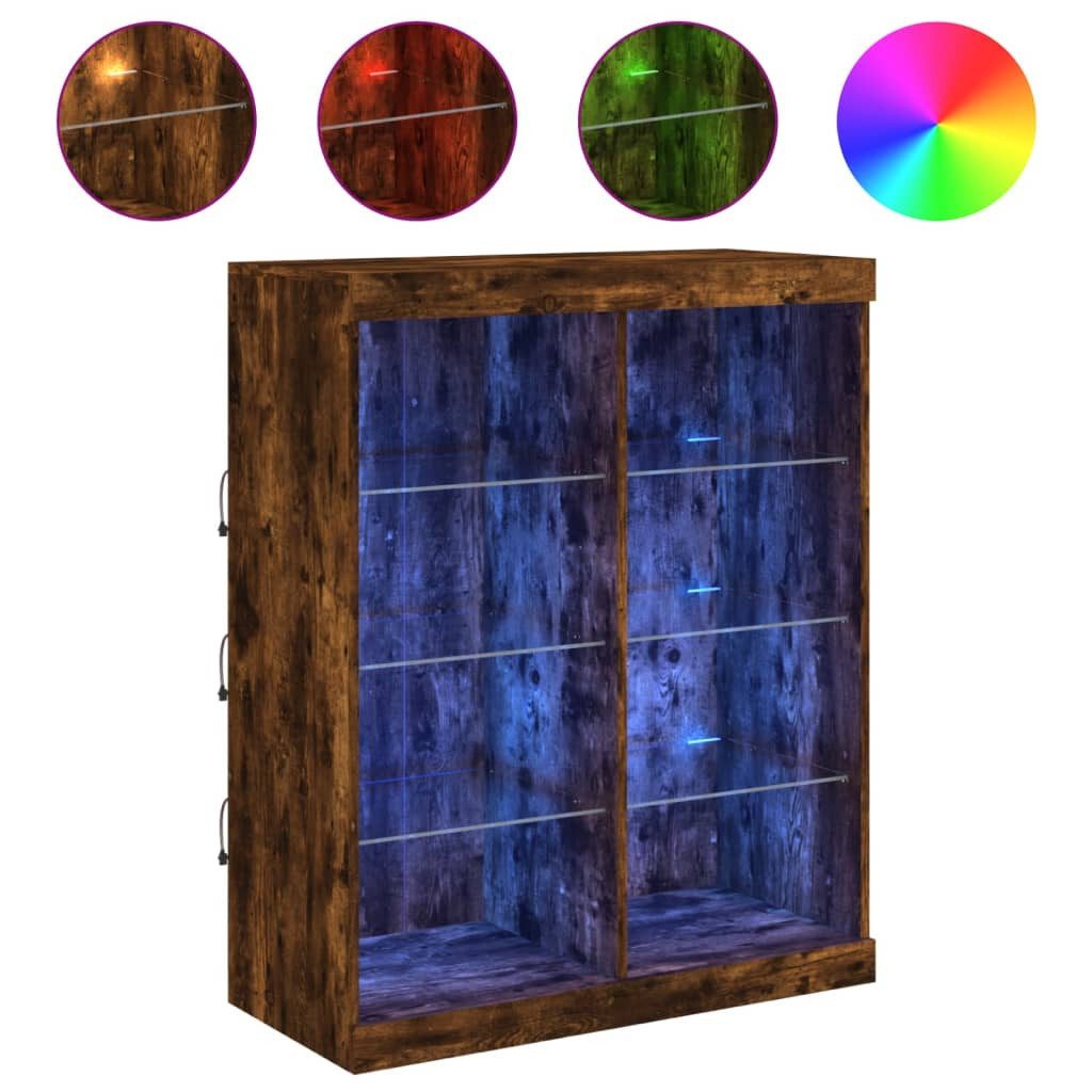 vidaXL Sideboard Sideboard mit LED-Leuchten Räuchereiche günstig online kaufen
