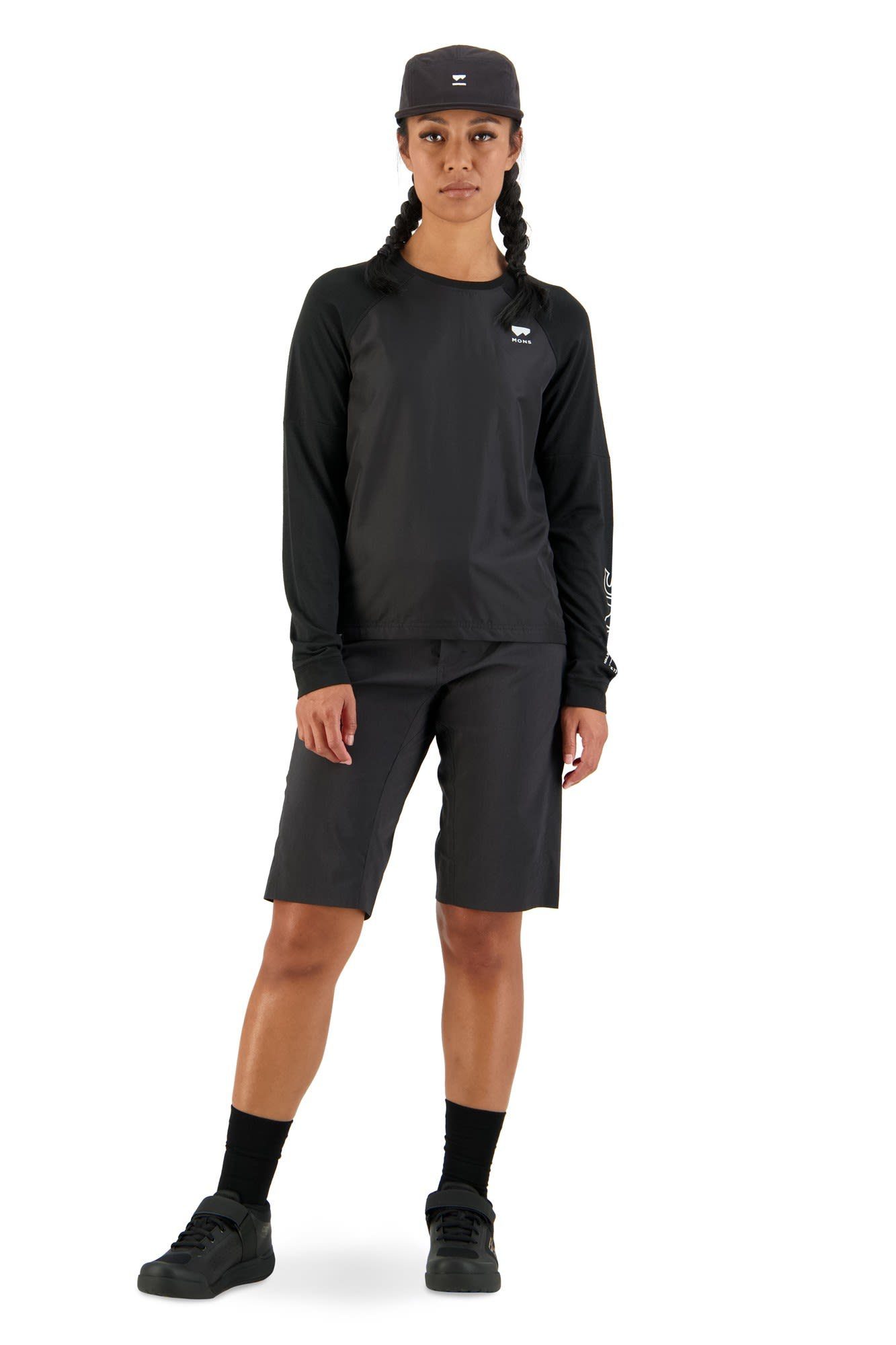 Wind Mons Royale Mons Jersey Black Merino Tarn Royale Shift W Langarmshirt