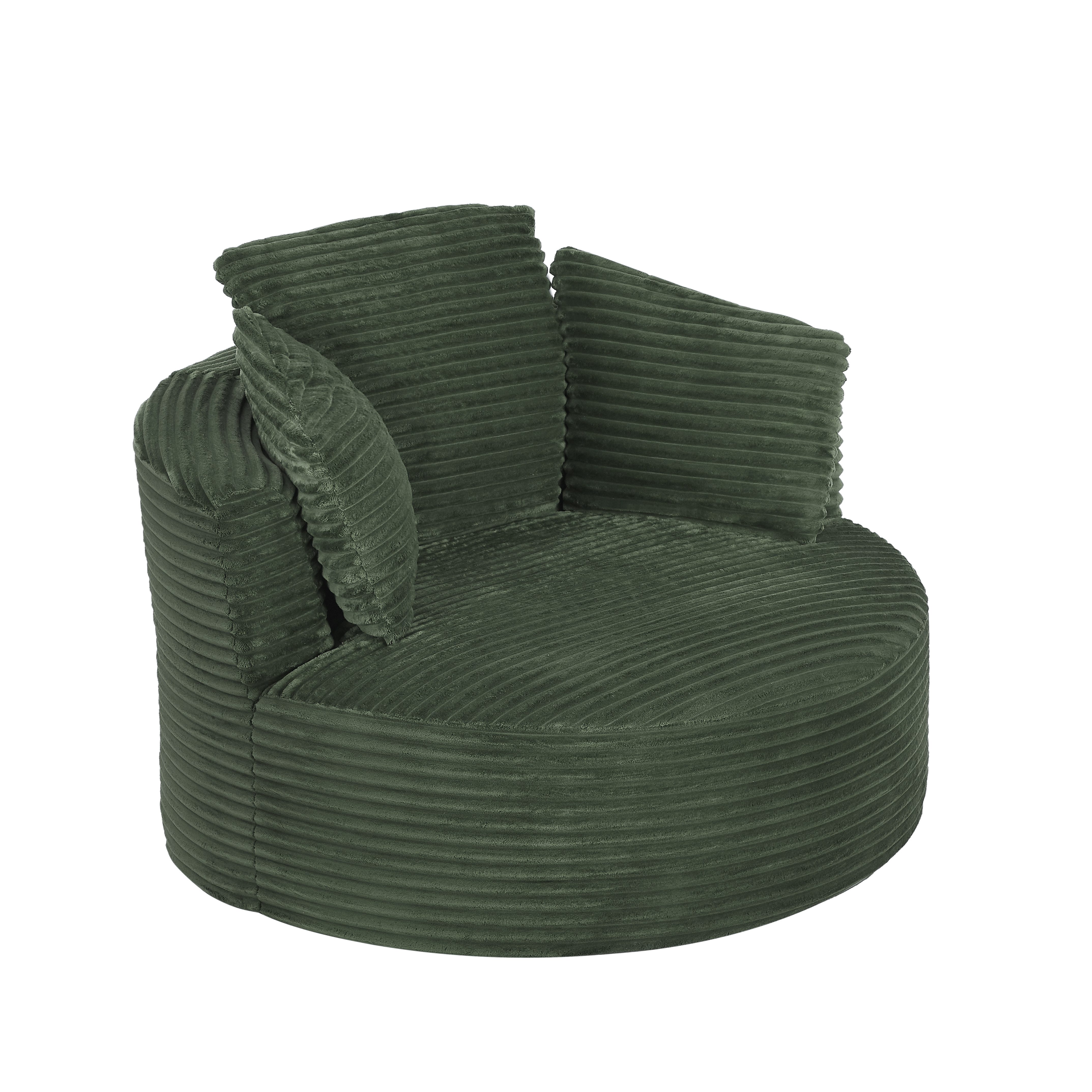 ANYSUN Relaxsessel Lesesessel,Armsessel,Tonnensessel,Loungesessel,Sitzsack (Übergroßer runder Cord-Sofastuhl, moderner Chaiselongue-Stuhl), für Wohnzimmer, Büro, Wohnung,kein Zusammenbau erforderlich