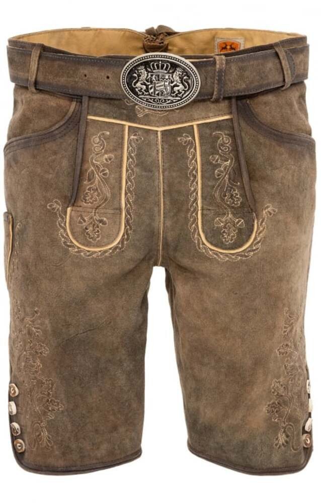 Maddox Trachtenlederhose Horn-stein-Antik Gürtel mit altsilberner günstig online kaufen