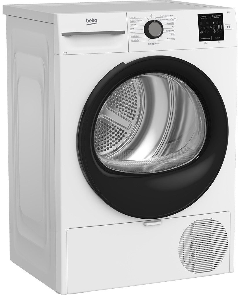 BEKO Wärmepumpentrockner BM3T38220X, Wärmepumpentechnologie: energiesparend trocknen – 8 kg