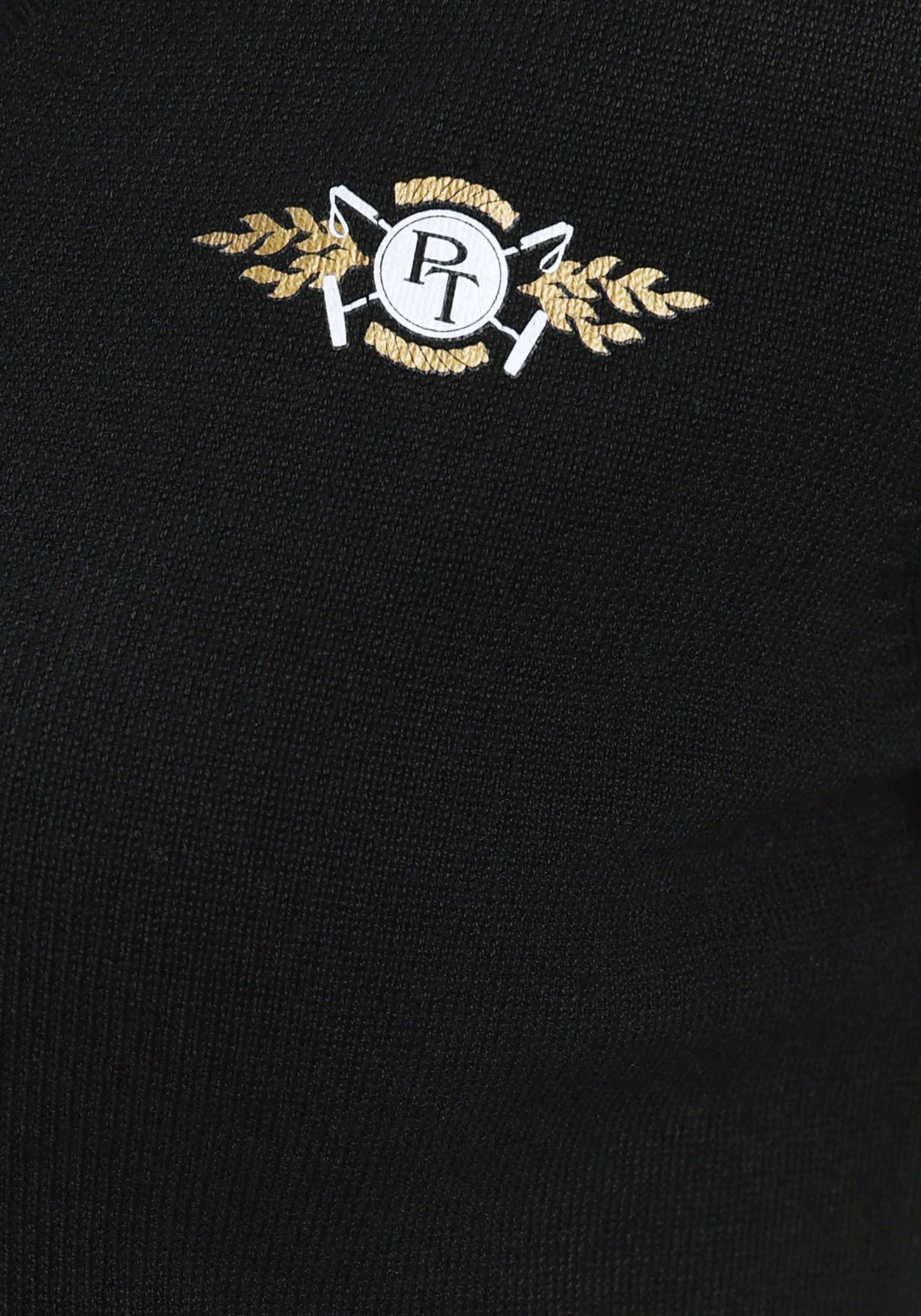 TOM TAILOR Polo Team nachhaltigem Streifenpullover mit im (Pullover Doppelpack Material) aus 2-tlg., (Packung, uni 2er-Pack) schwarz/schwarz-weiß