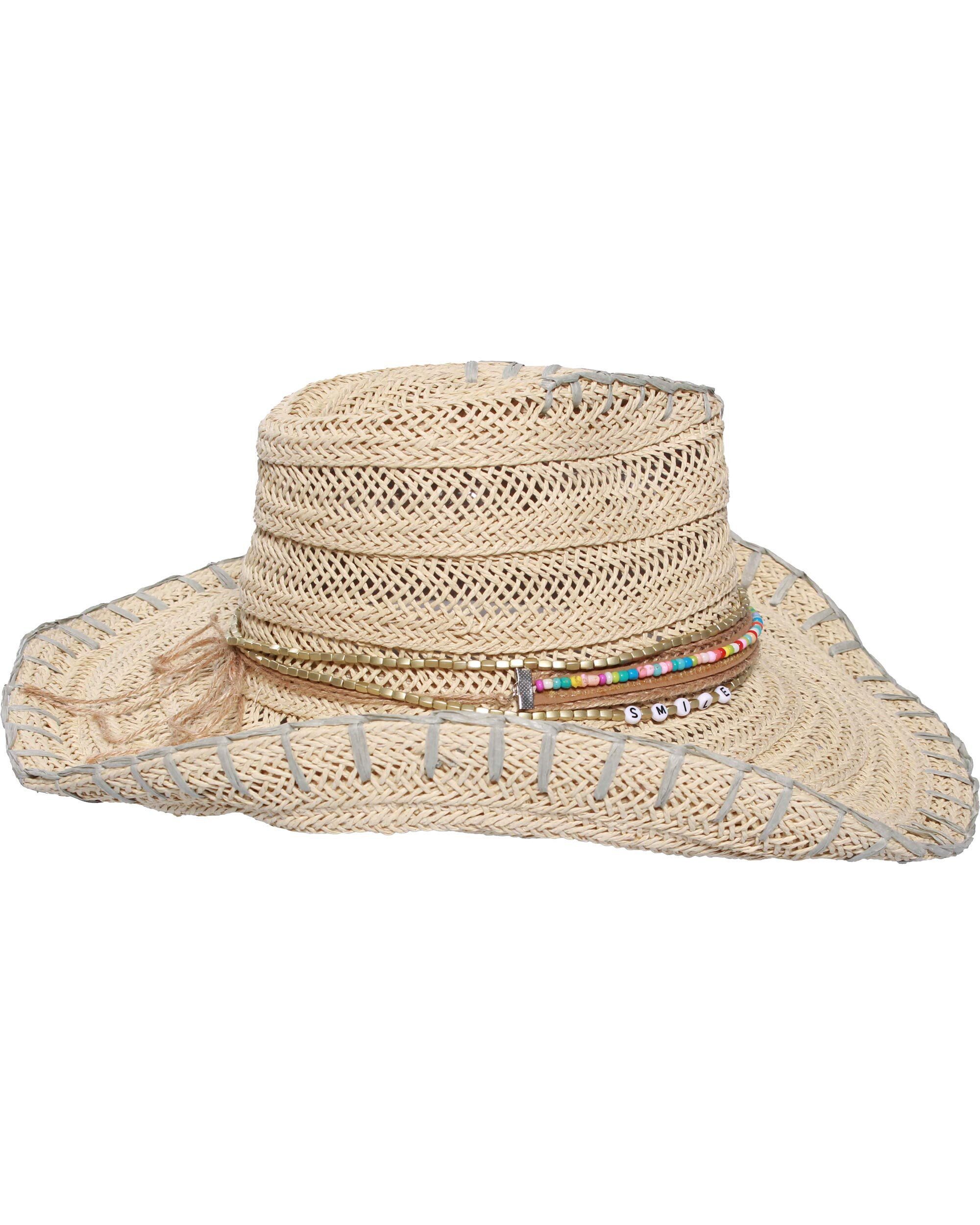 Loevenich Sonnenhut Loevenich Cowboyhut im Boho-Style mit Schriftzug „Smile“ (keine)