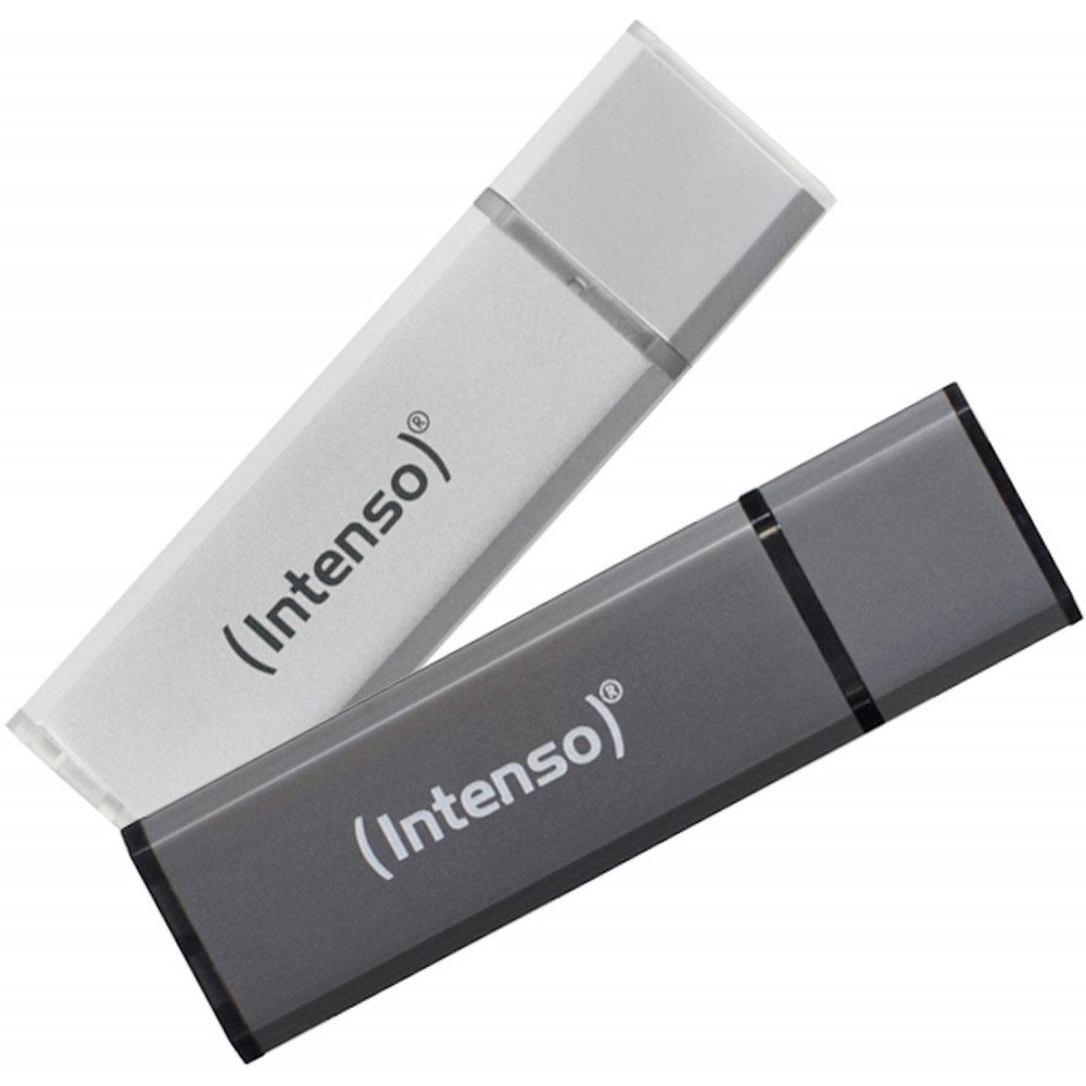 Intenso Intenso Alu Line USB-Stick 2.0 8GB silber USB-Stick (Silbernes Aluminiumdesign)