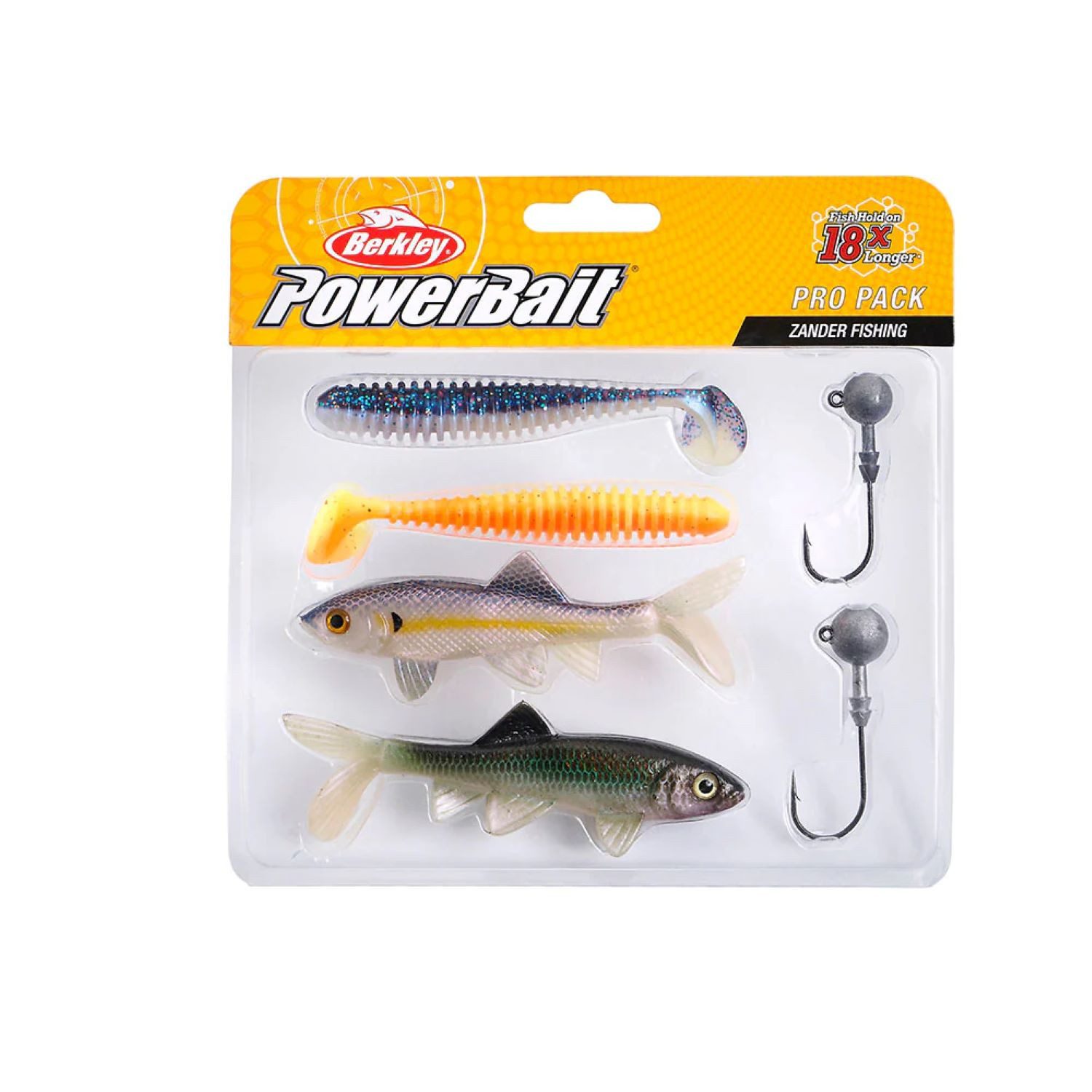 Berkley Kunstköder Pro Pack Zander Gummiköder mit 2x Jigköpfe Angeln Raubfisch Berkley, Spart Zeit beim Kauf und am Wasser