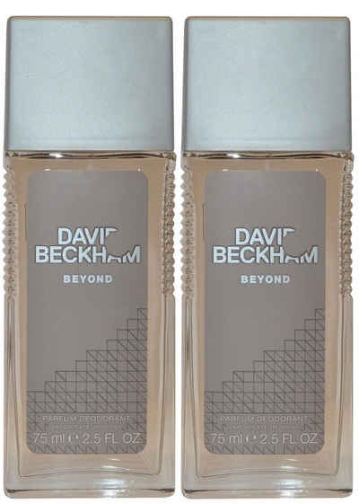 DAVID BECKHAM Duft-Set Beyond Parfum Spray Deodorant Herren Männer 75ml -, 2-tlg., Herrenduft Duftspray Männerduft Duft Geschenk frischer Duft Parfüm