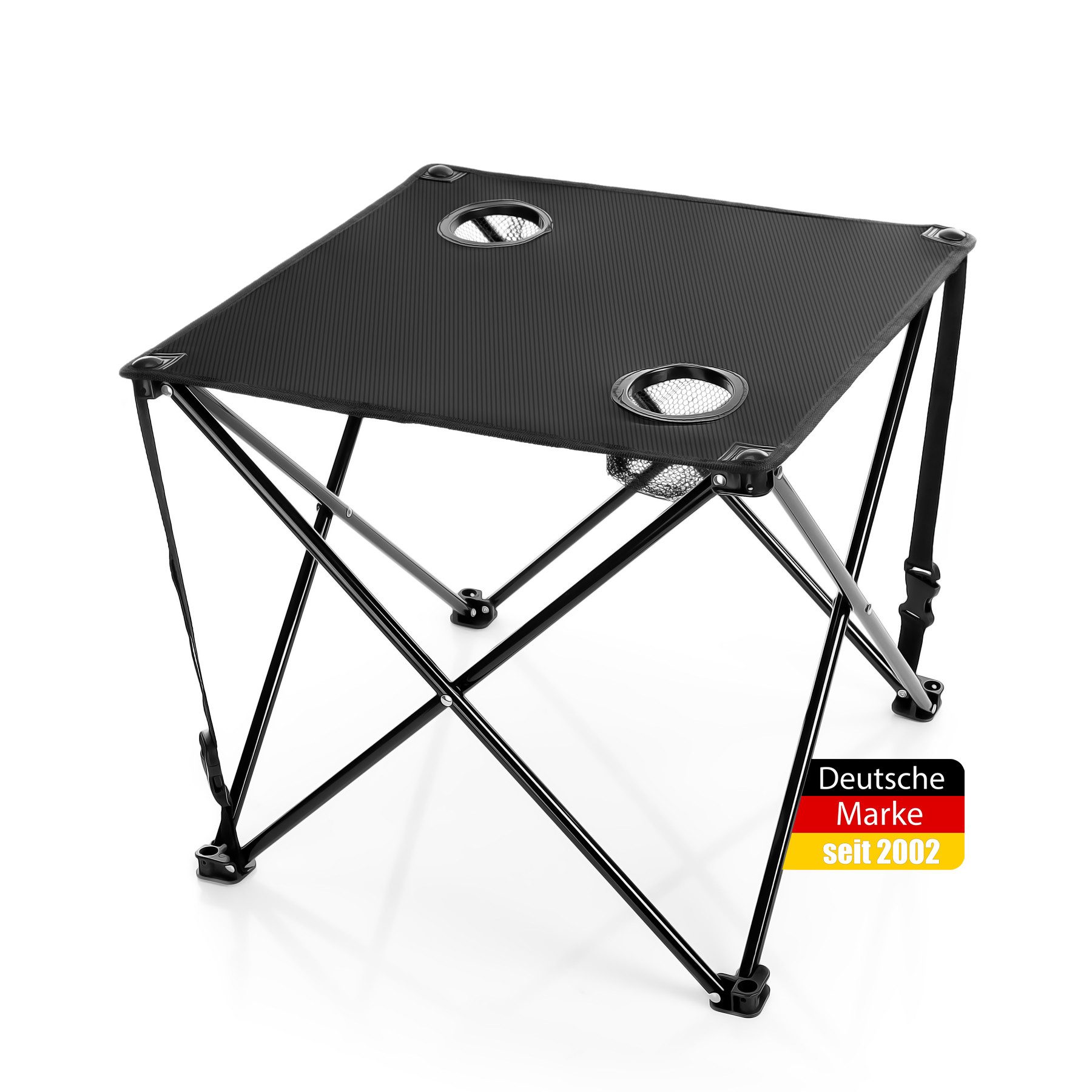 BigDean Campingtisch faltbar mit 2 Getränkehaltern günstig online kaufen