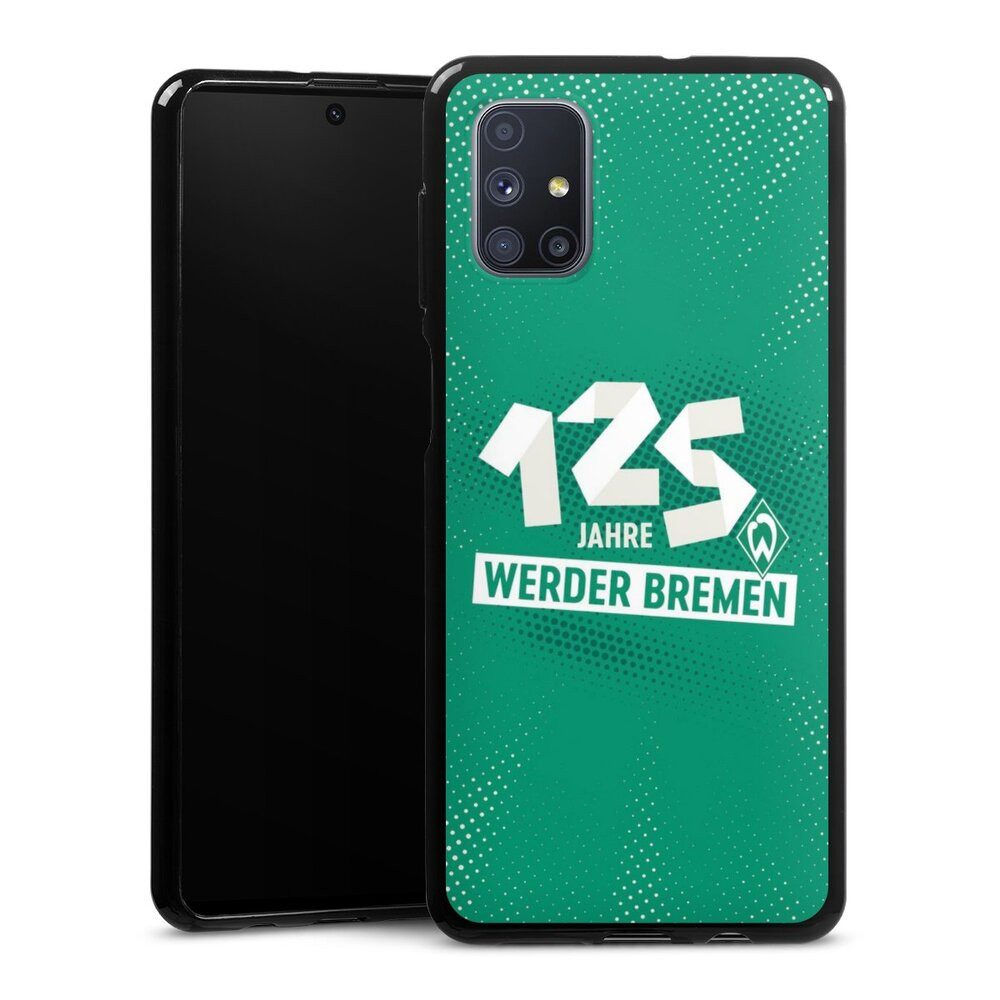 DeinDesign Handyhülle 125 Jahre Werder Bremen Offizielles Lizenzprodukt, Samsung Galaxy M51 Silikon Hülle Bumper Case Handy Schutzhülle