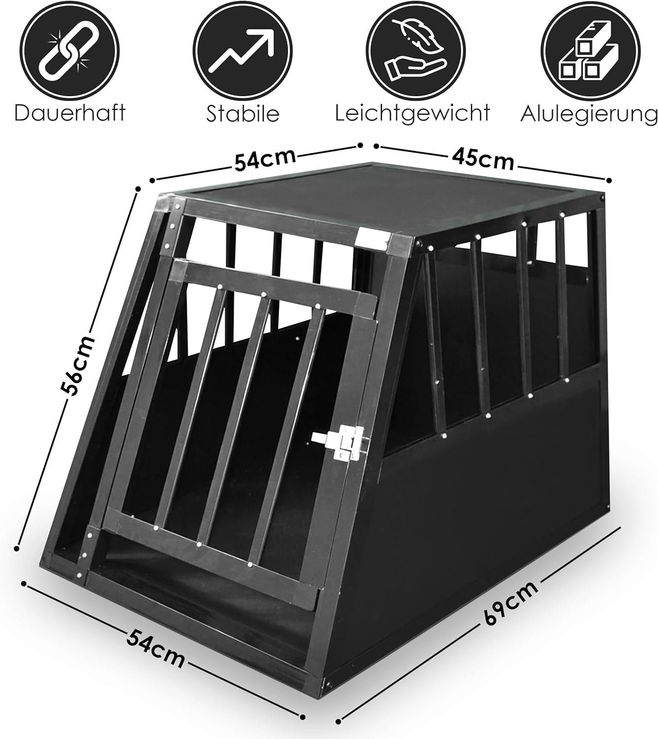 Thumbnail - Defactoshop Tiertransportbox Tierreisebox Alu-Hundetransportbox in 4 versch. Größen: M, L, XL, XXL