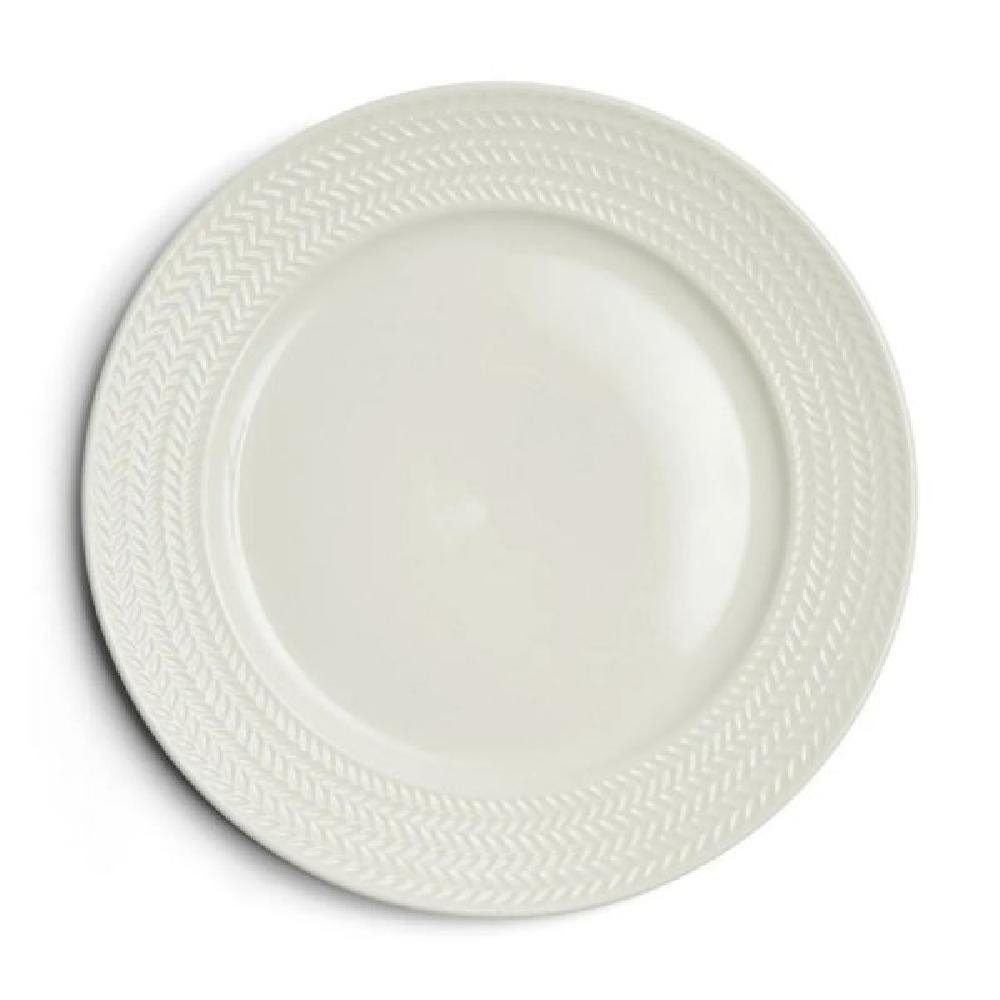 Rivièra Maison Servierplatte Teller Bellecôte Dinner Plate Weiß (27cm)
