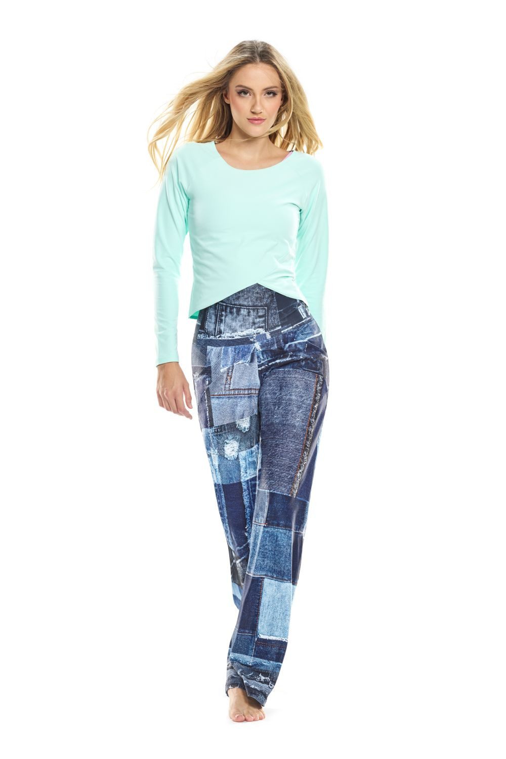 Winshape Culotte Functional Comfort Culottes CUL101C mit Patchwork-Print