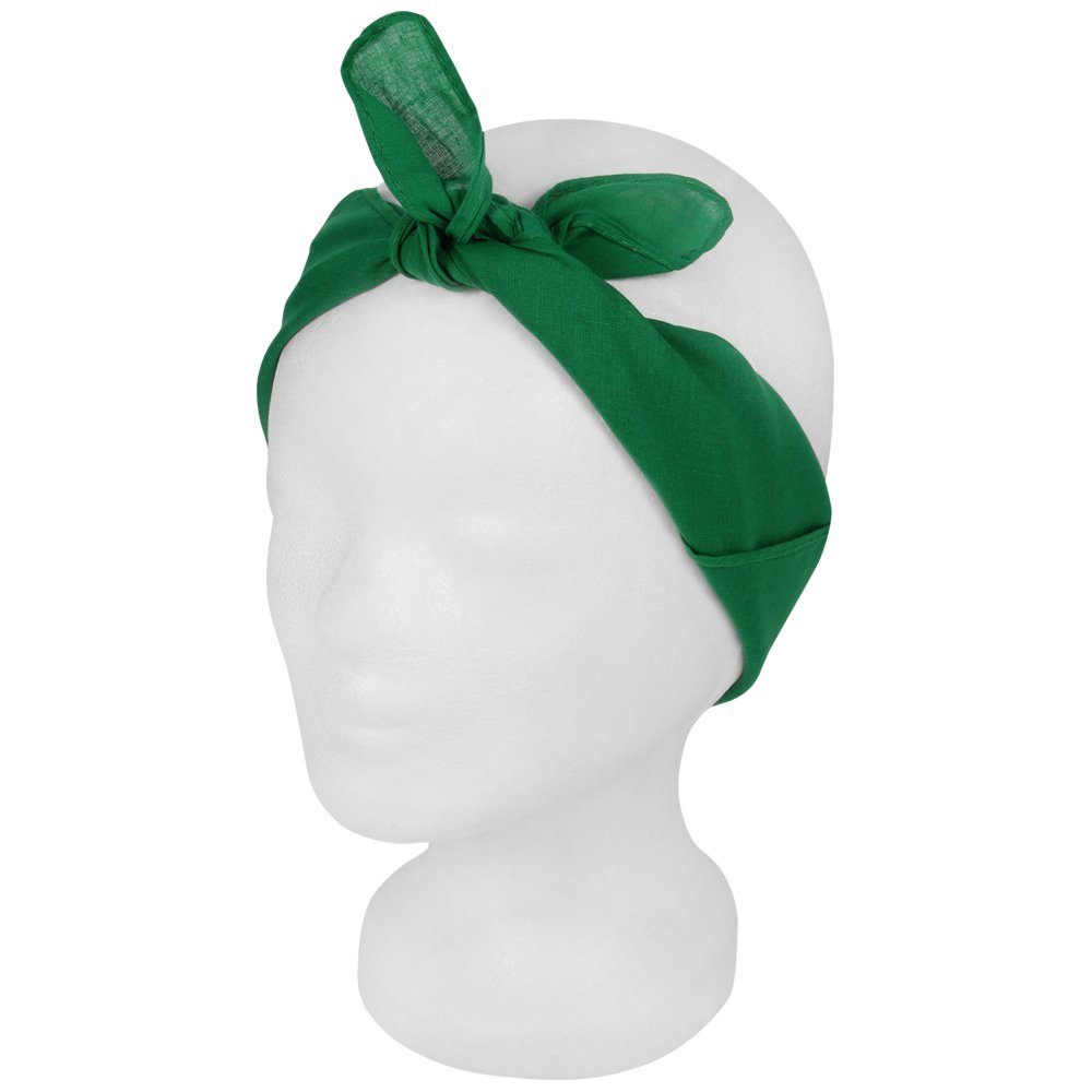 Goodman Design Bandana Bandana Kopftuch Halstuch Design: unifarben Farbe: dunkelgrün, 100% Baumwolle