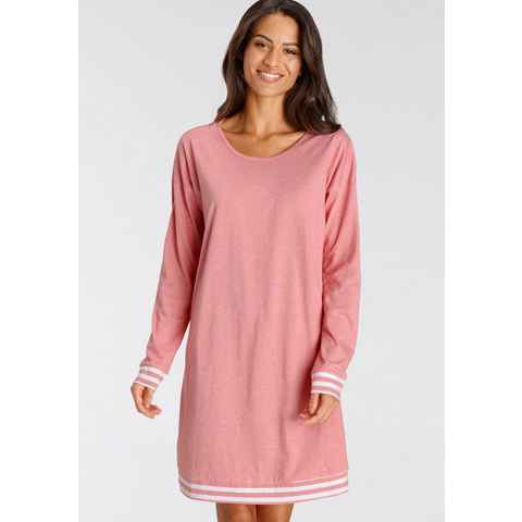 Vivance Dreams Sleepshirt mit Streifen-Details