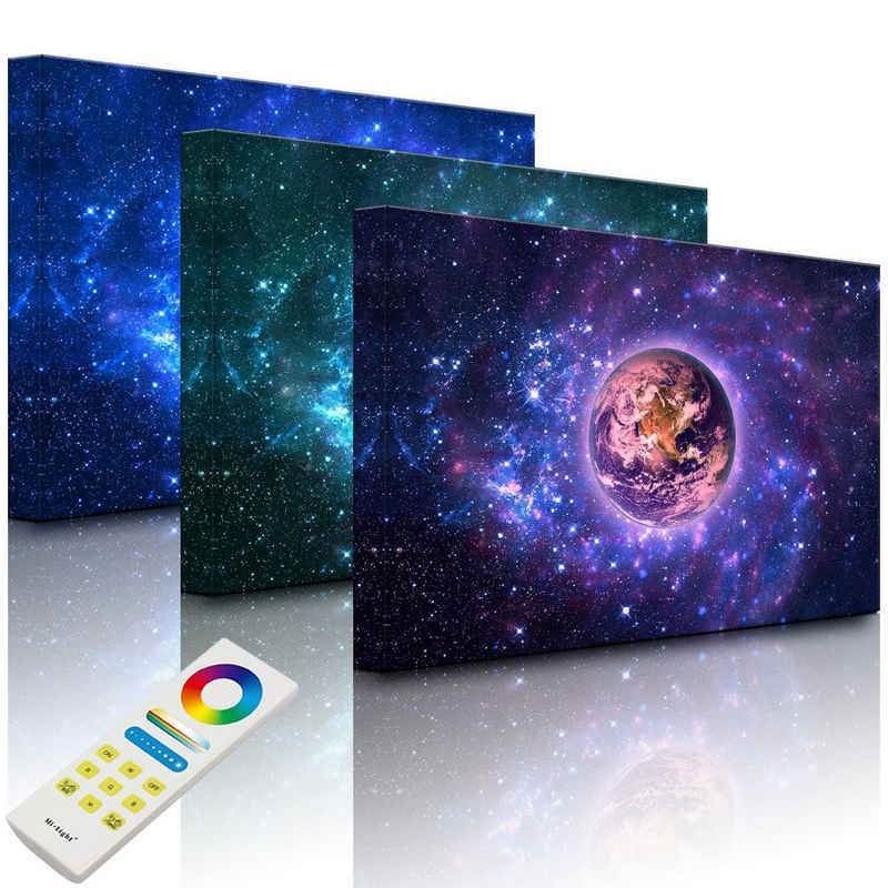 lightbox-multicolor LED-Bild »Planet Erde im Weltraum«