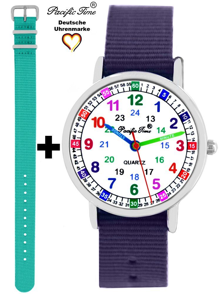 Design Armbanduhr Lernuhr Kinder Mix Quarzuhr Gratis Pacific Time Wechselarmband, und Match Versand - Set