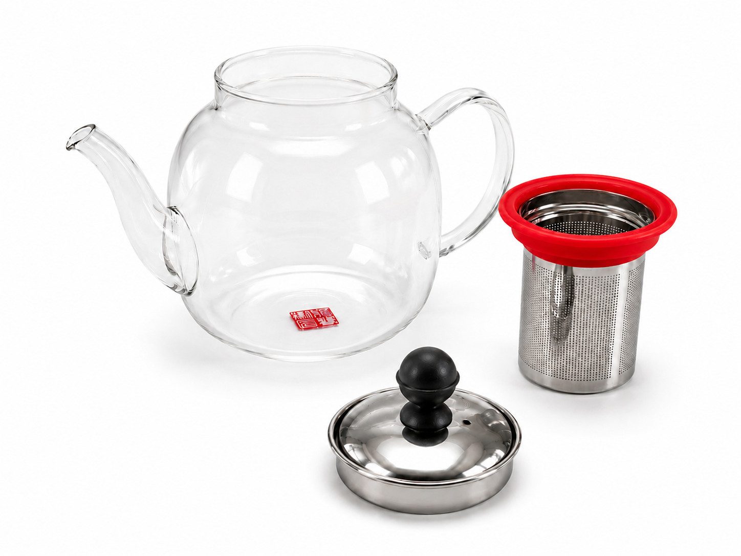 Rungassi Teekanne Glas Teekanne 1000 ml mit Glasfilter & Deckel Elegante Teezubereitung, (Teekanne mit Glasfilter und Deckel)