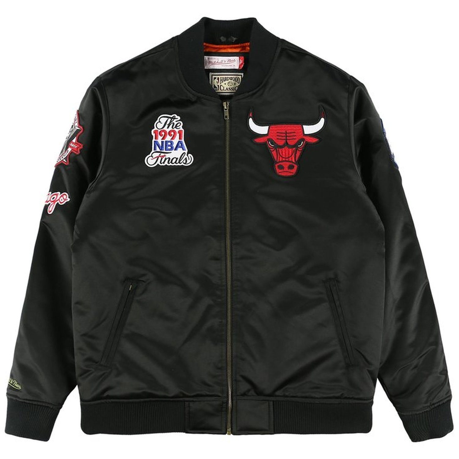 Mitchell & Ness Bomberjacke Satin FLIGHT Chicago Bulls | Übergangsjacken