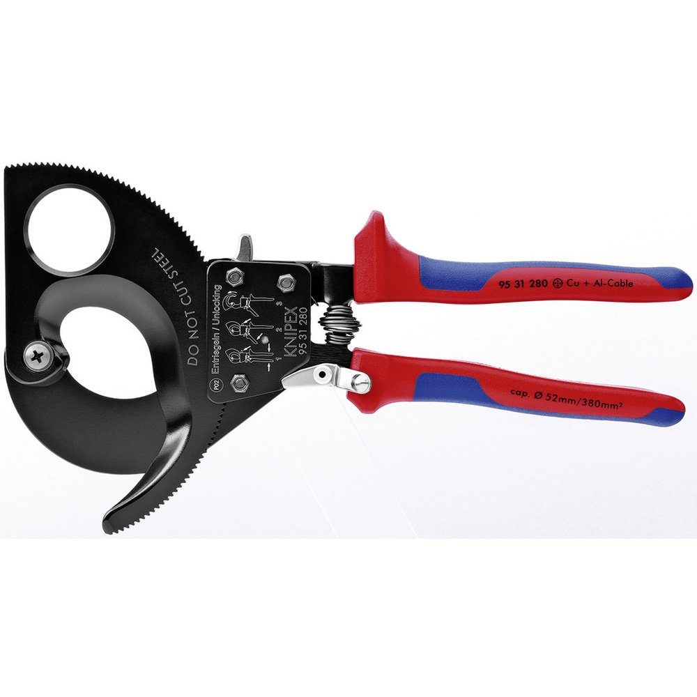 Kabelschere Knipex 95 31 280 Ratschen-Kabelschneider Geeignet für (Abisoliertechn