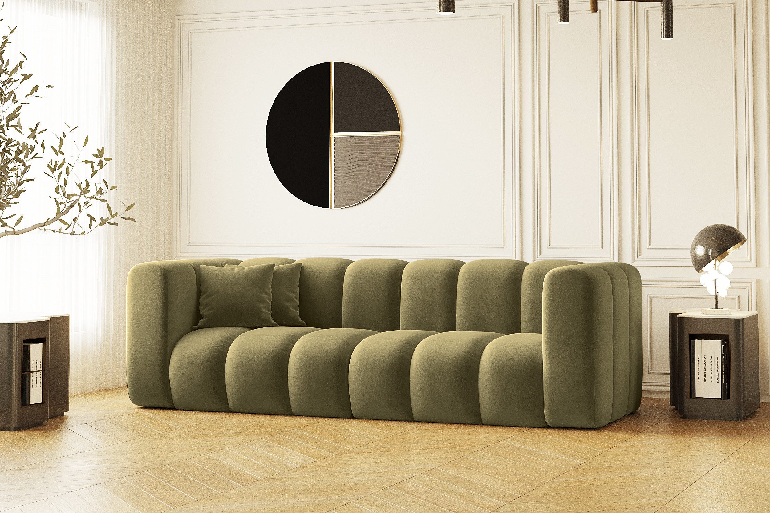 Kaiser Möbel Sofa Couch, Dreisitzer Grand Modular Stoff Salvador und Haga, günstig online kaufen