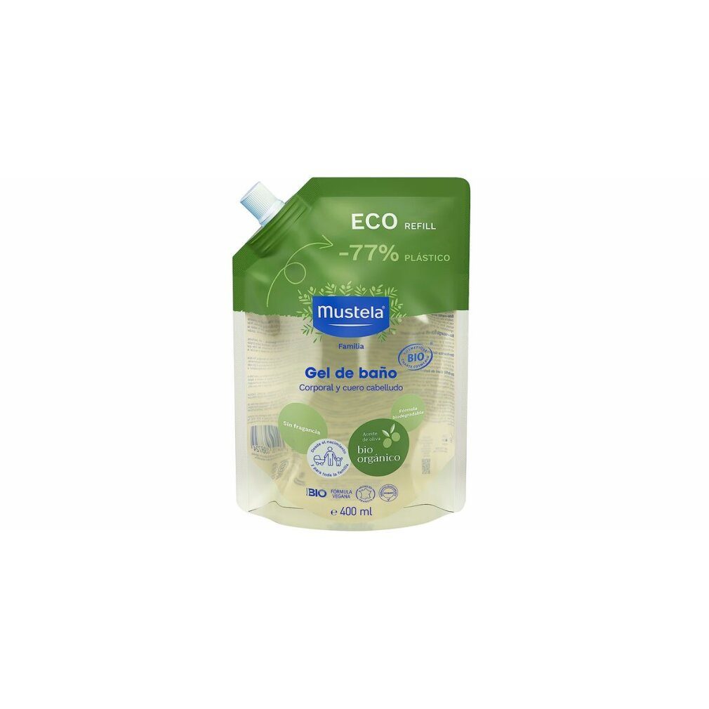 Mustela Haarshampoo BIO gel shampoo refill 400ml